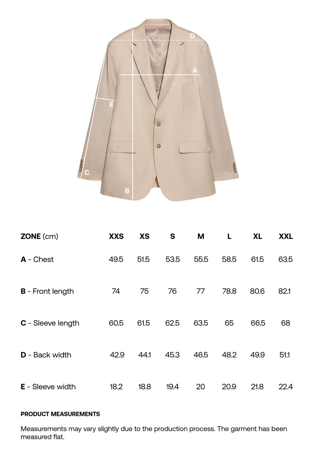 100% linen suit blazer — ECRU