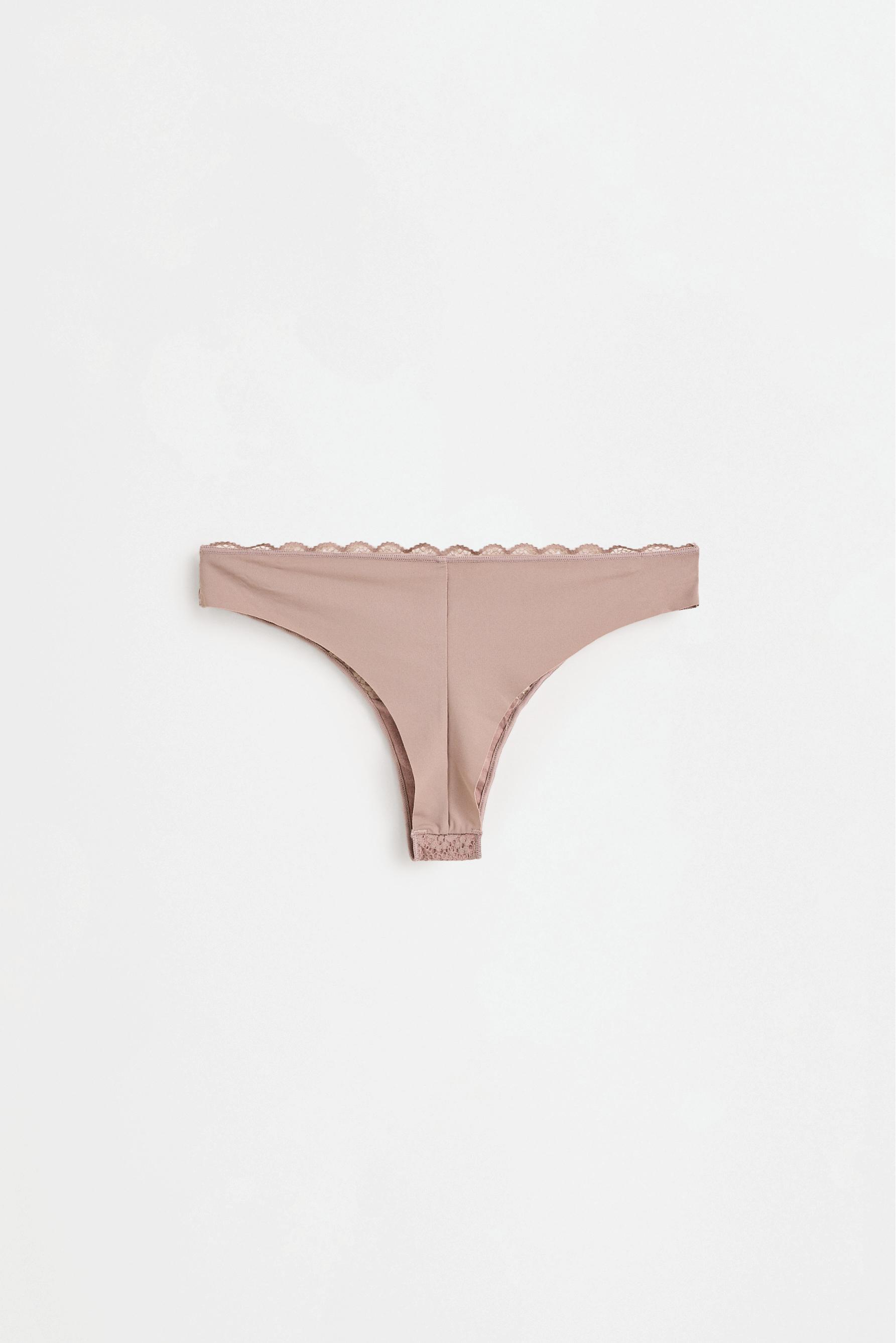 3-Pack of Brazilian lace briefs — BEIGE