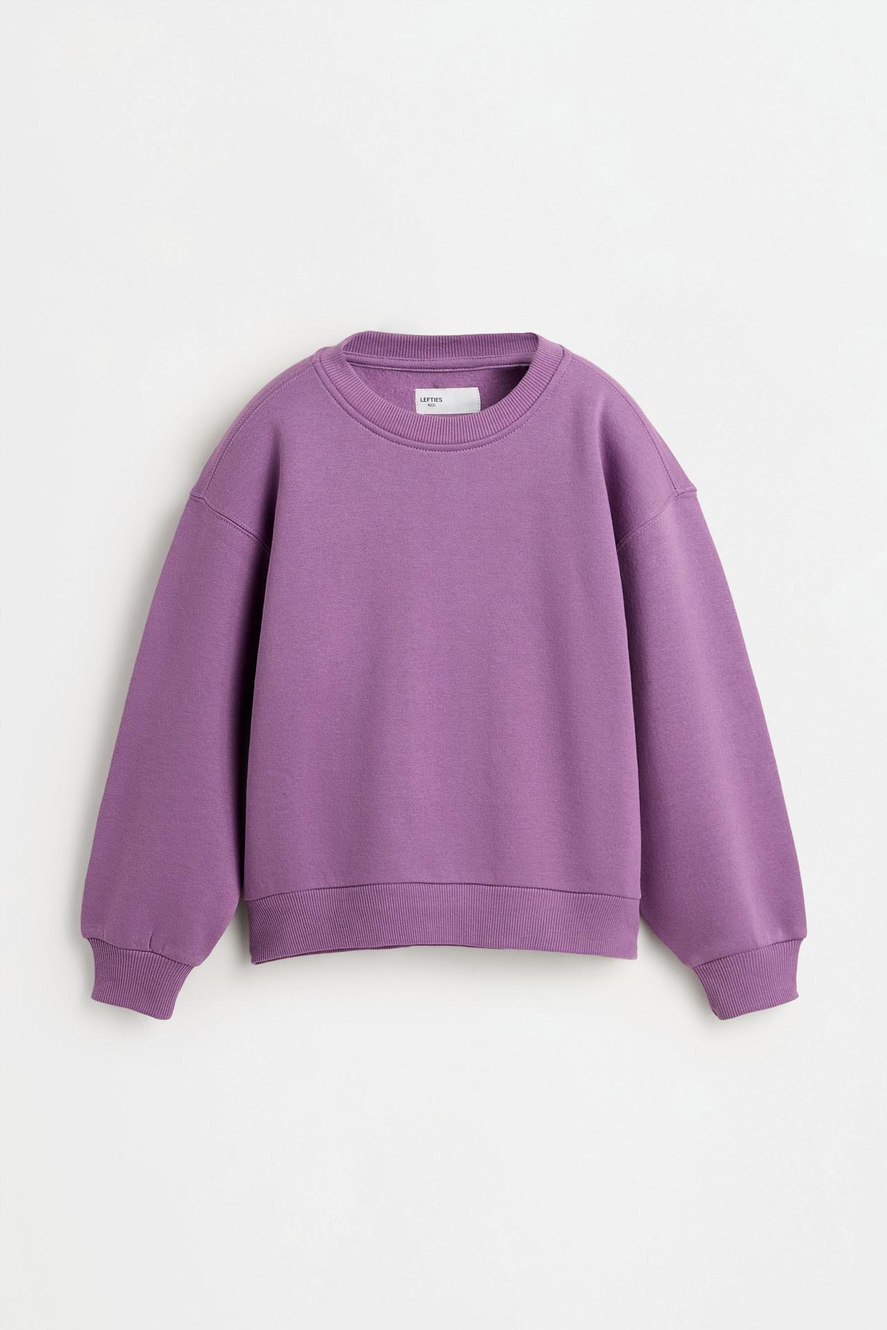 Plain plush sweatshirt — MAUVE PINK