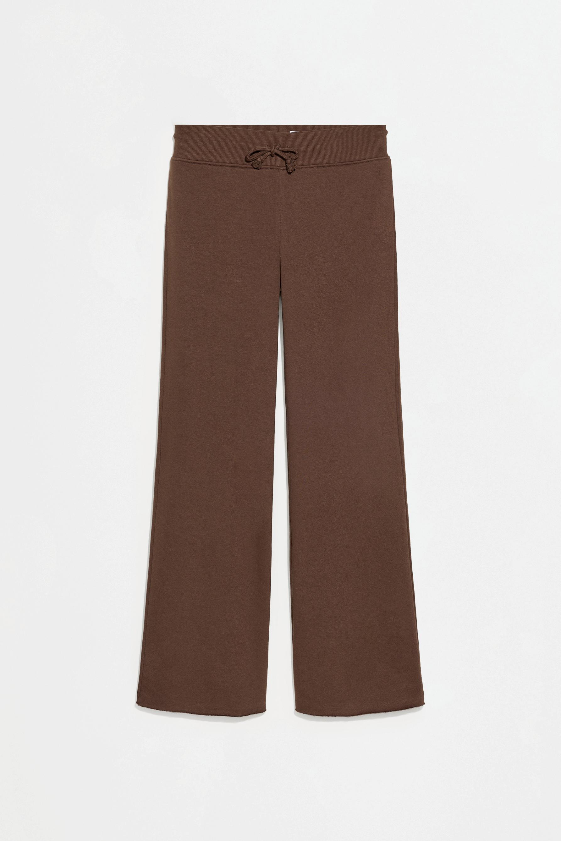 Wide-leg tracksuit trousers — CHOCOLATE