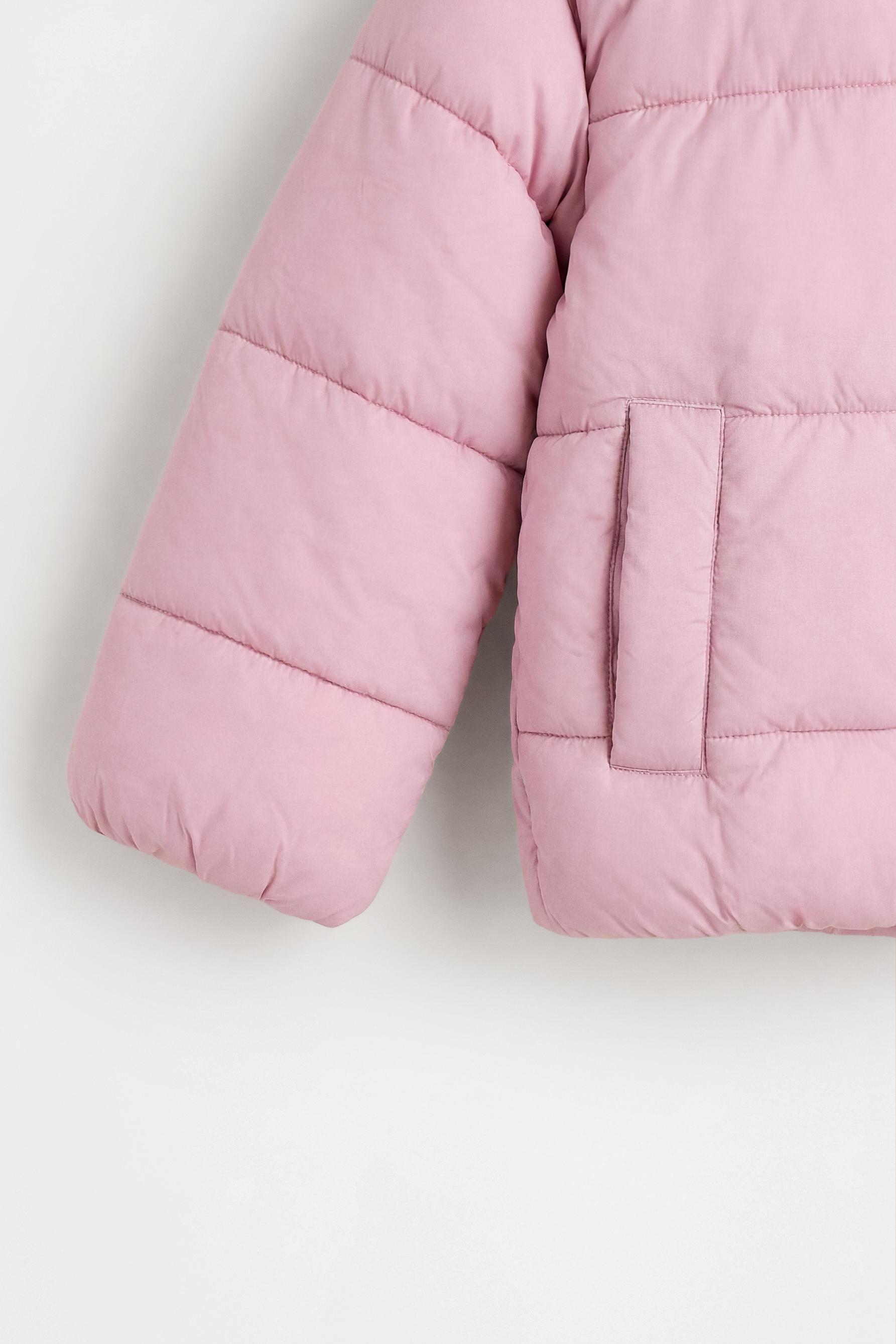 Hooded quilted jacket — PINK