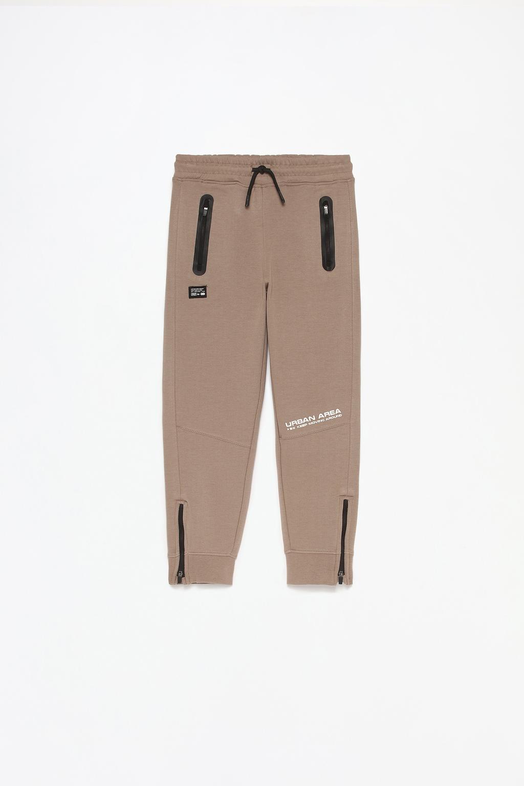 Jogger trousers with zips