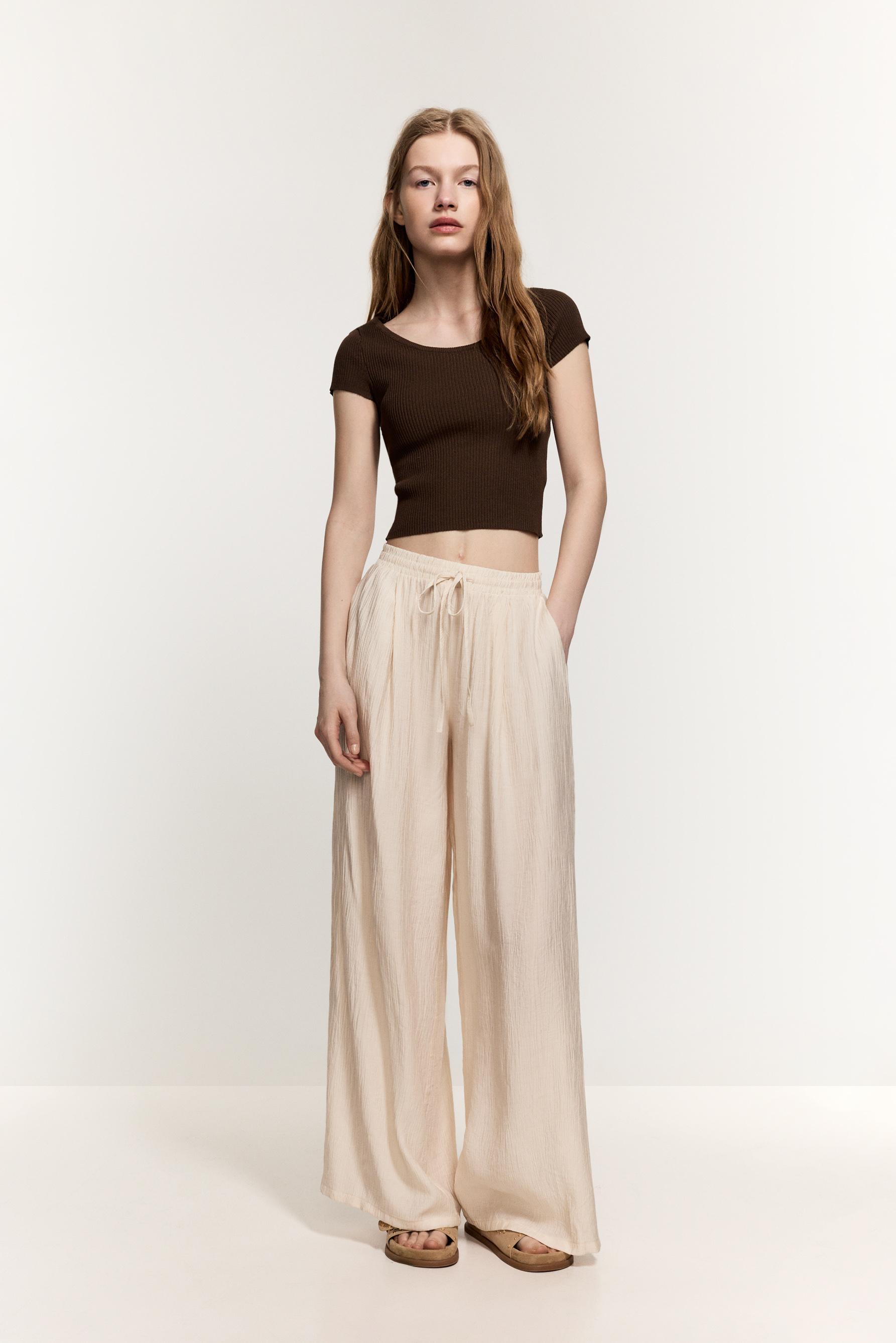 Pantalón wide leg fluido