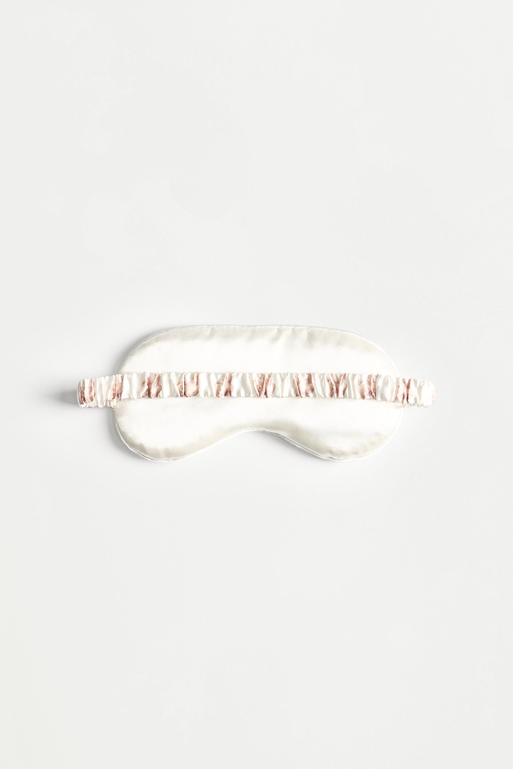Teddy bear print eye mask — BEIGE