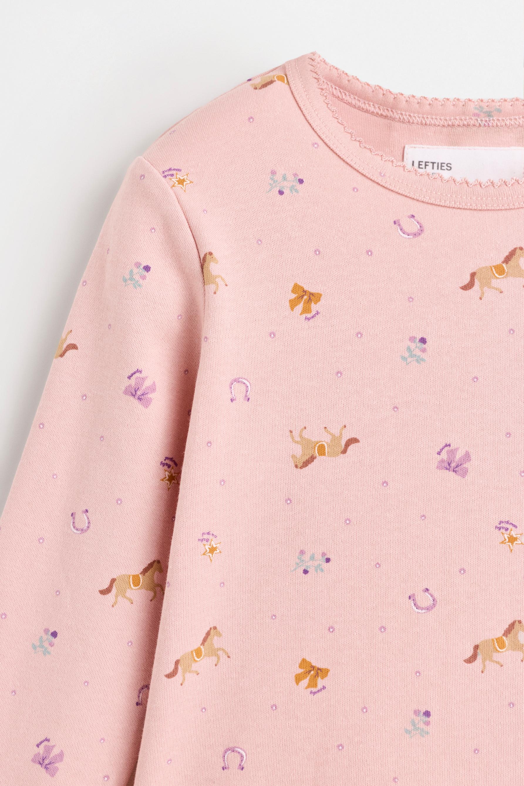 Printed interlock pyjamas — NEON PINK