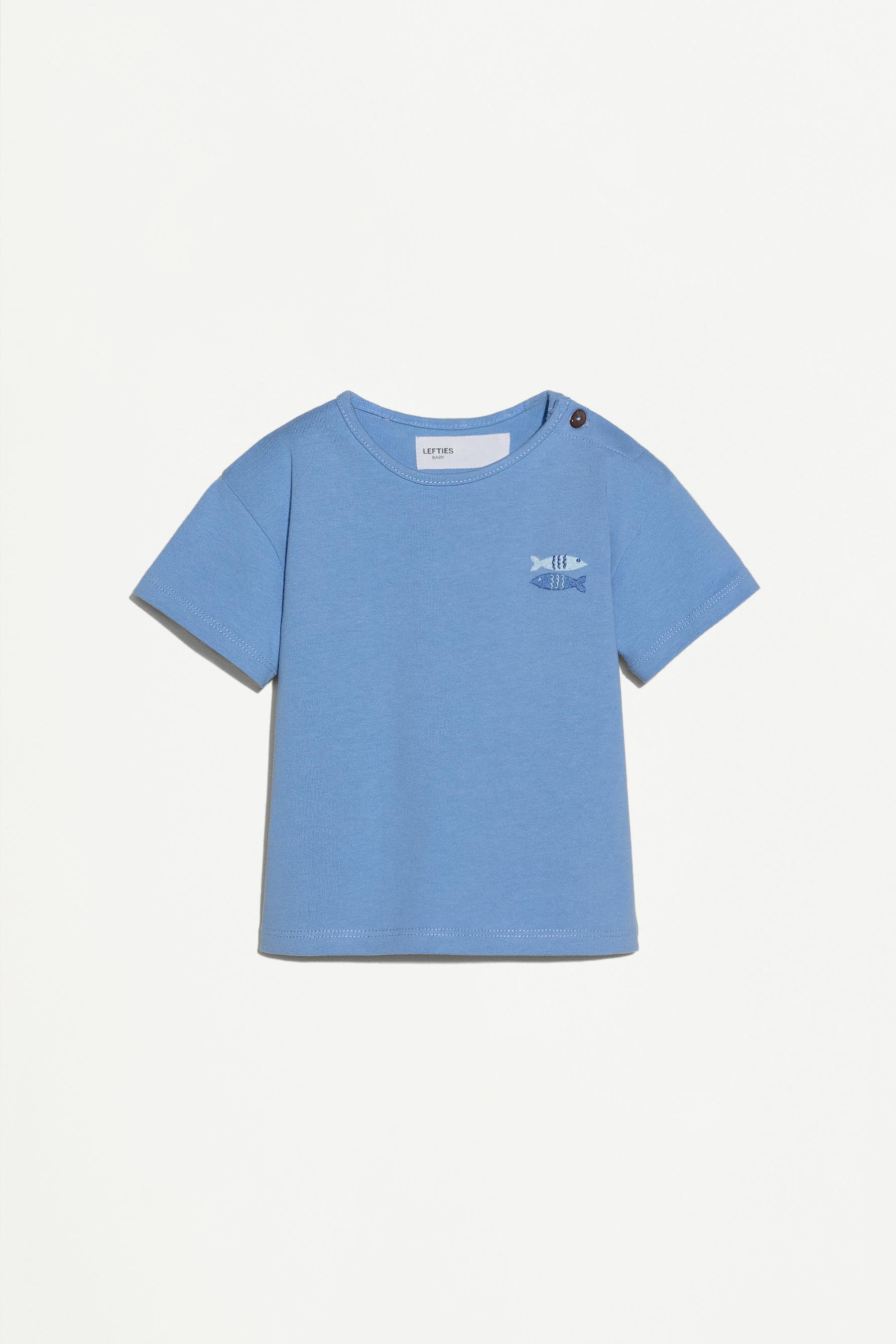 Heavy jersey T-shirt and Bermuda shorts set — INDIGO