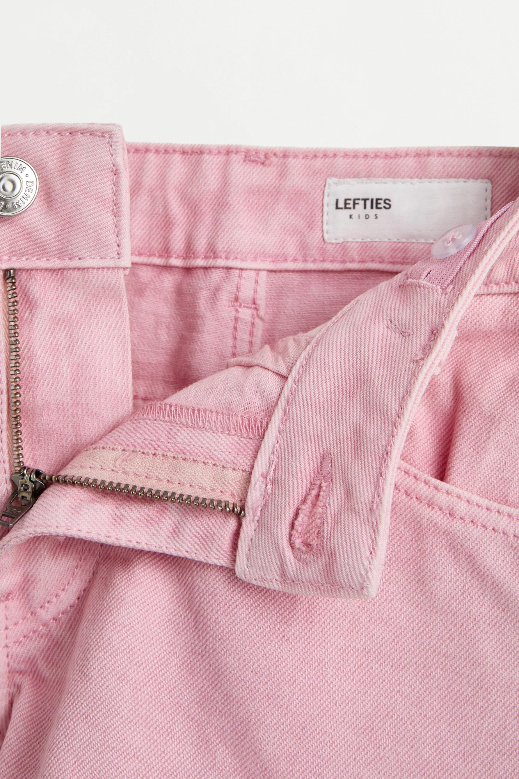 Frayed denim shorts — BUBBLEGUM PINK