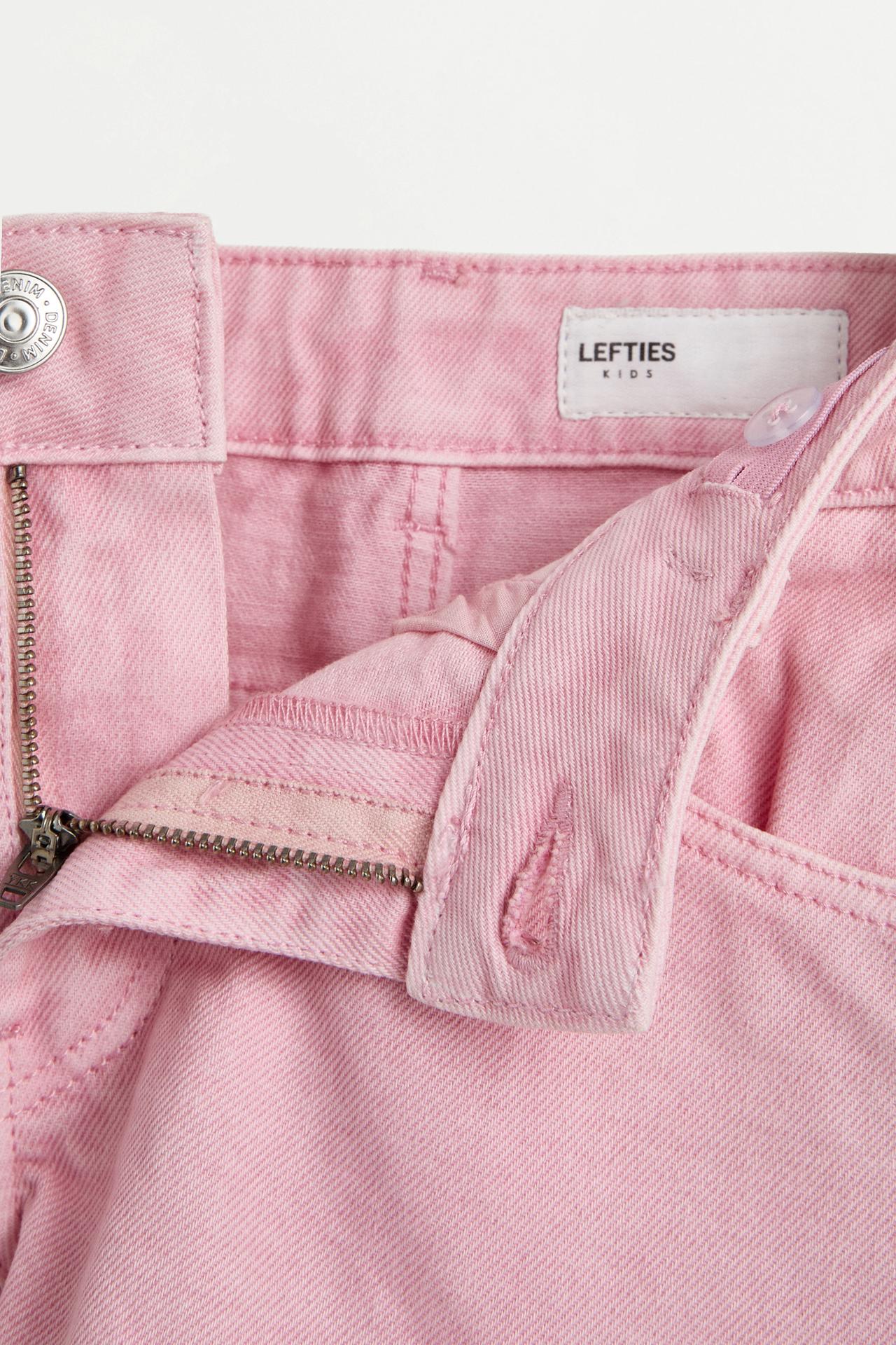 Frayed denim shorts — BUBBLEGUM PINK