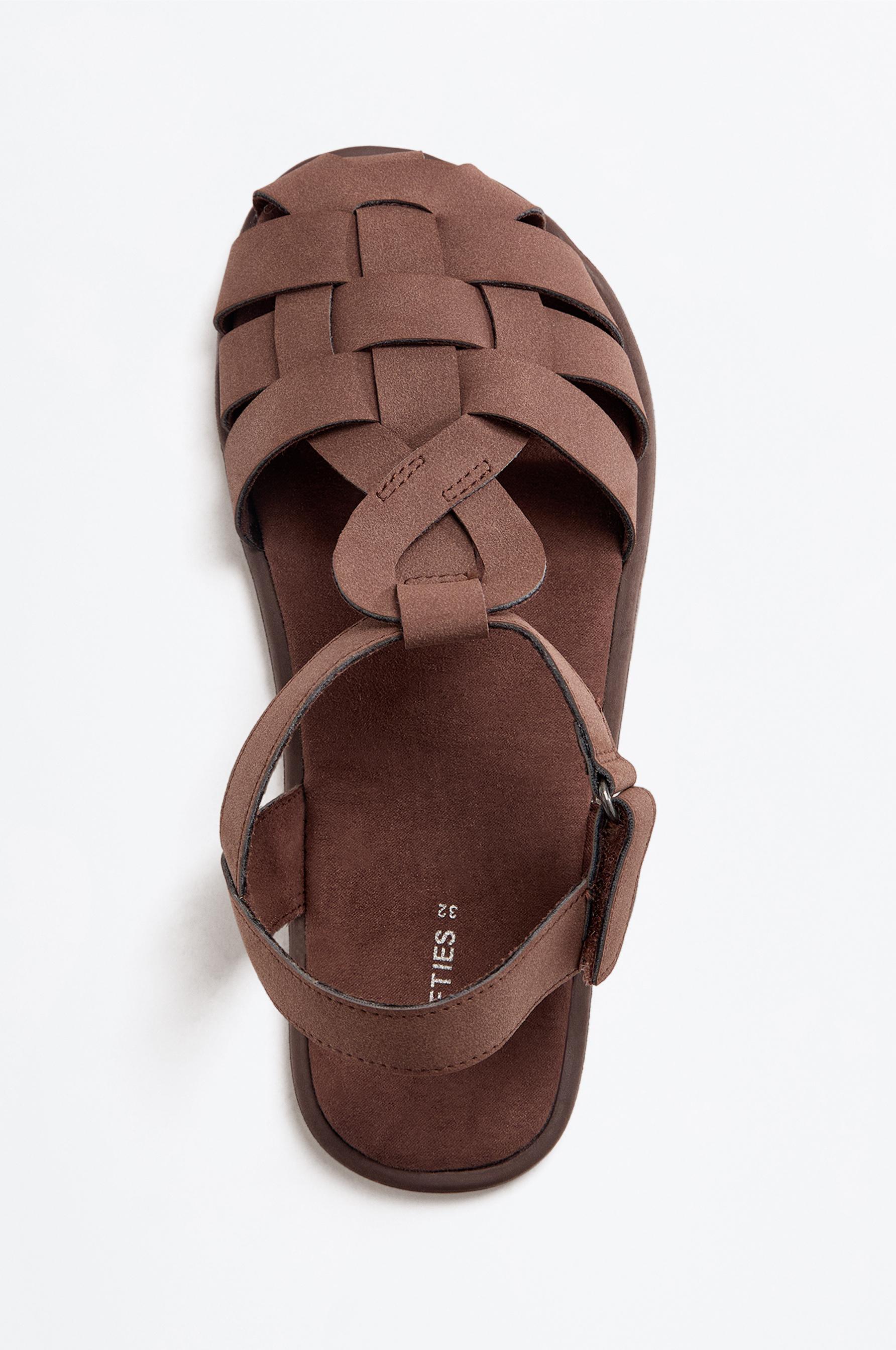 Lefties Kahverengi Lefties Suni Süet barefoot bantlı sandalet