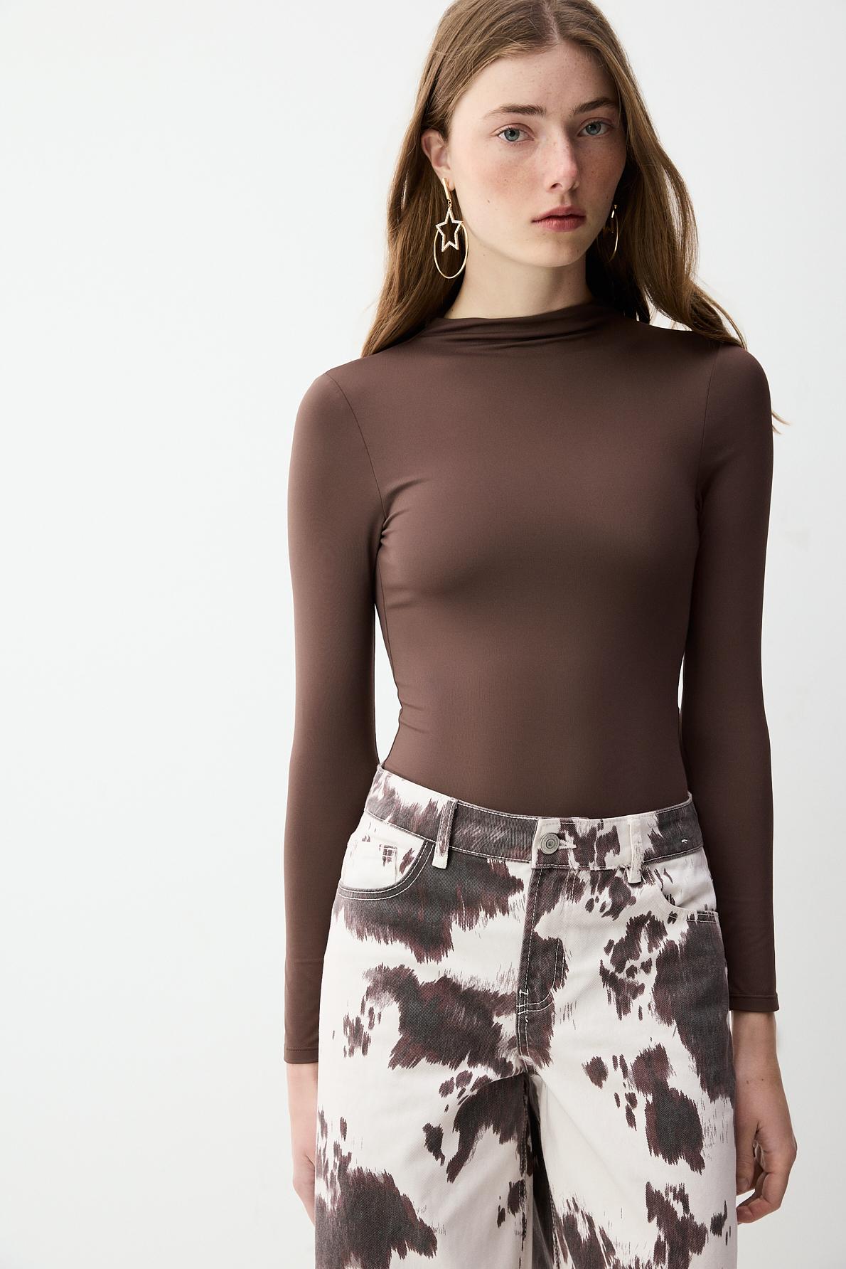 Body manga larga poliamida