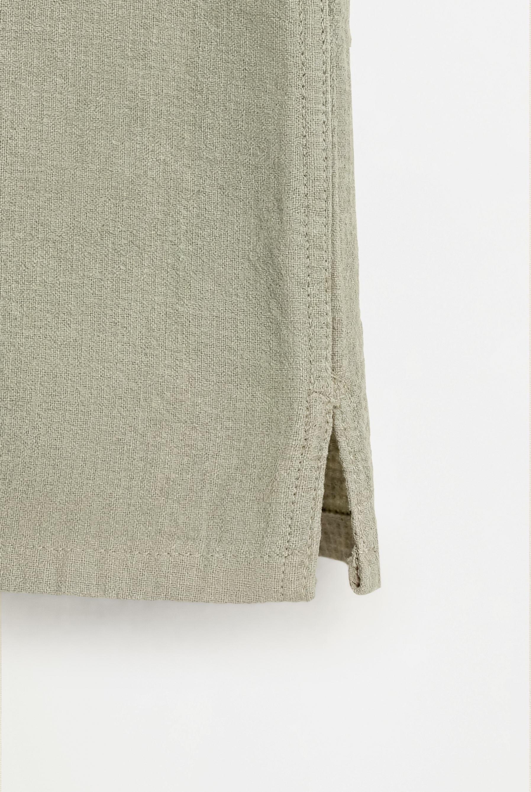 Textured resort shirt — MEDIUM KHAKI