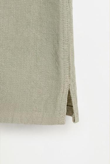 Textured resort shirt — MEDIUM KHAKI 4