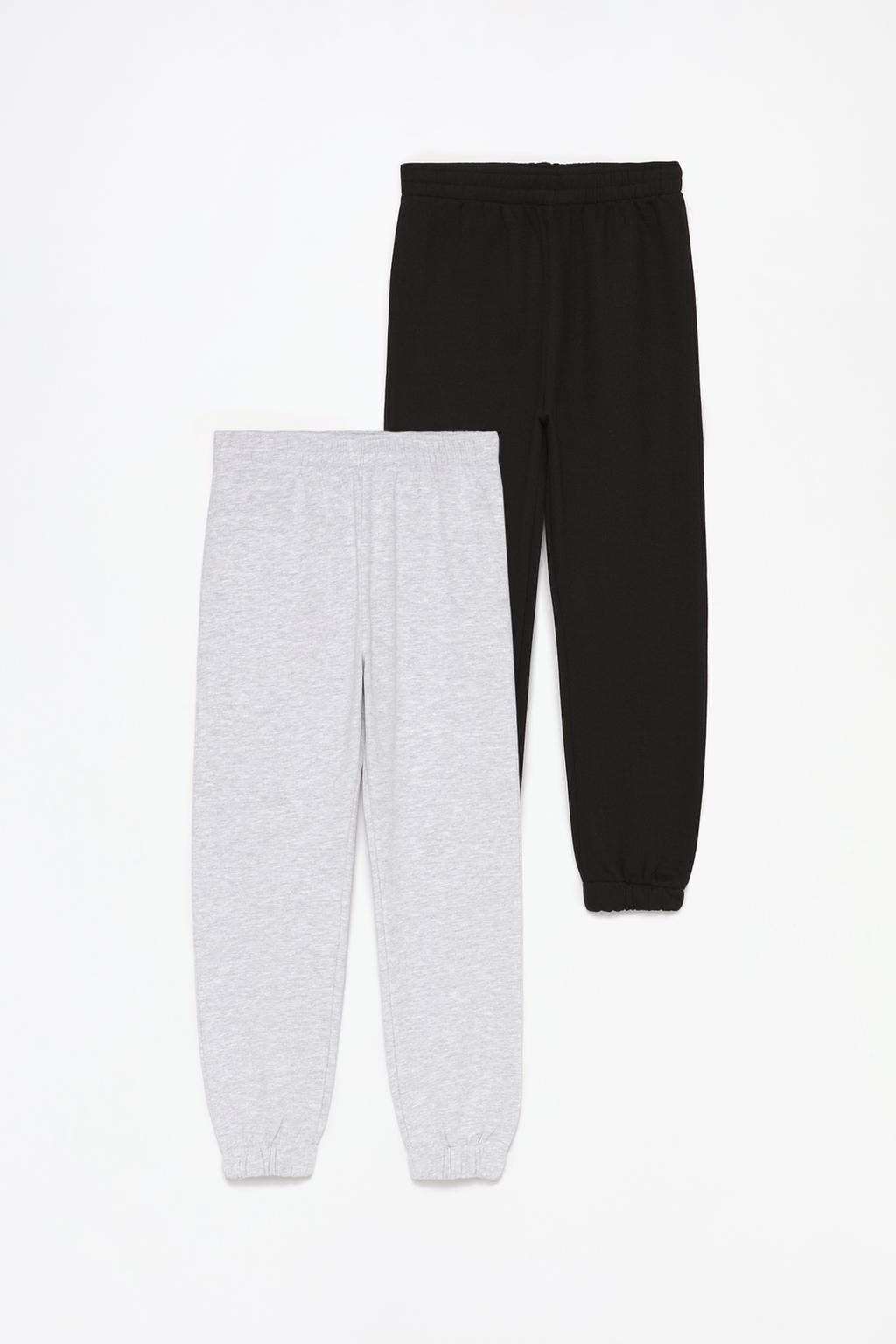 Pack of 2 basic plush trousers