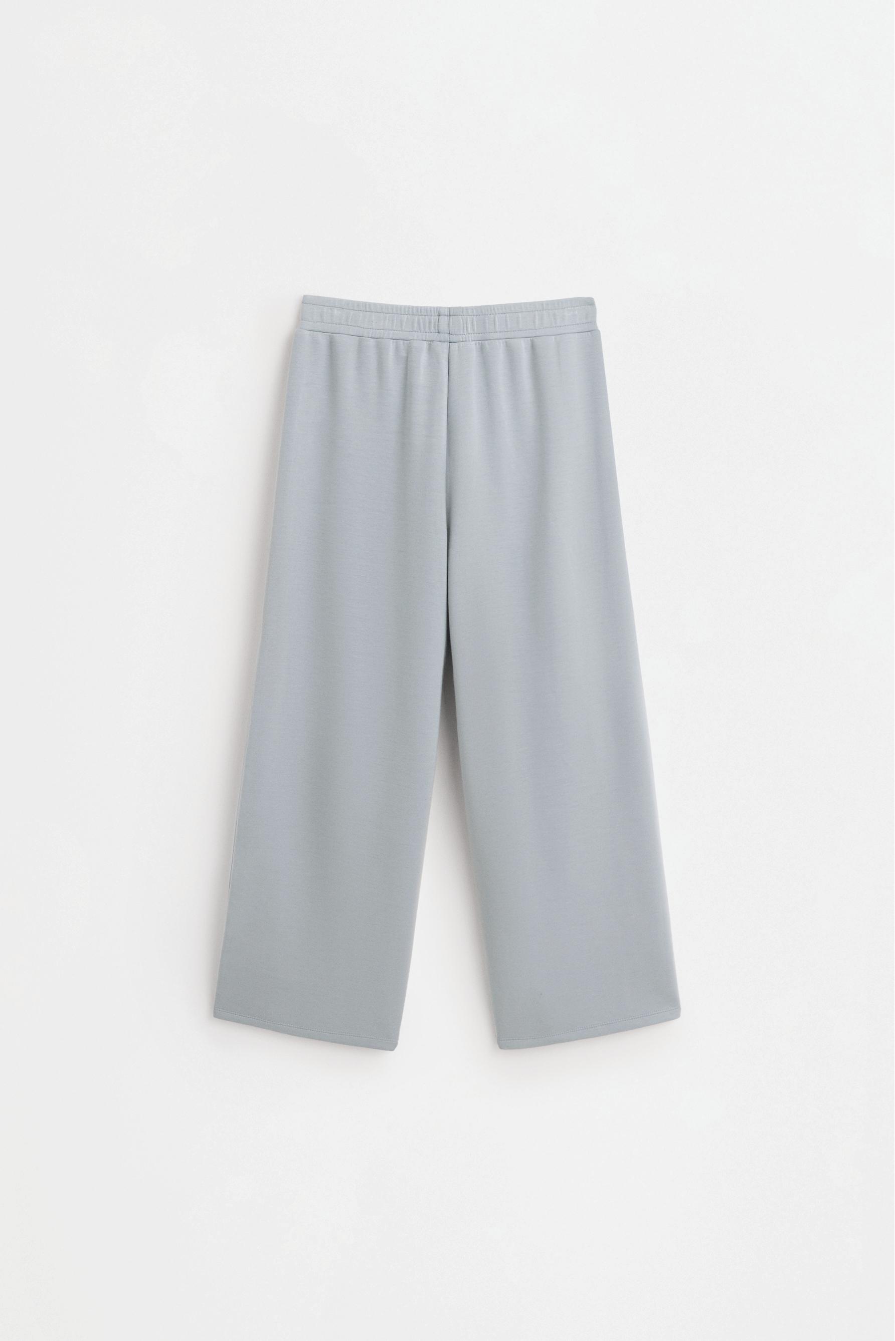 Viscose trousers with buttons — SAGE GREEN