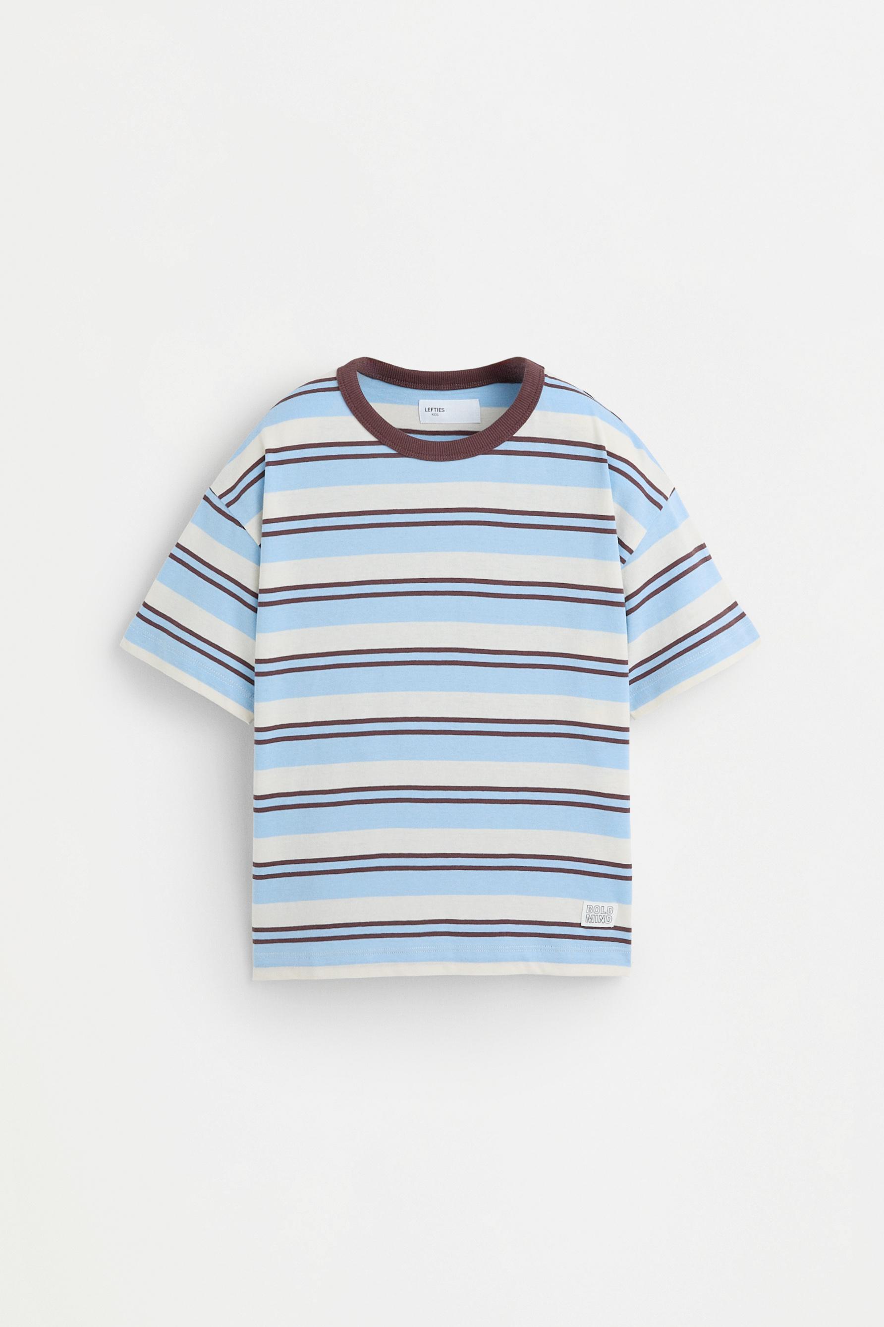 Kids | Green Striped T-shirt — CHOCOLATE