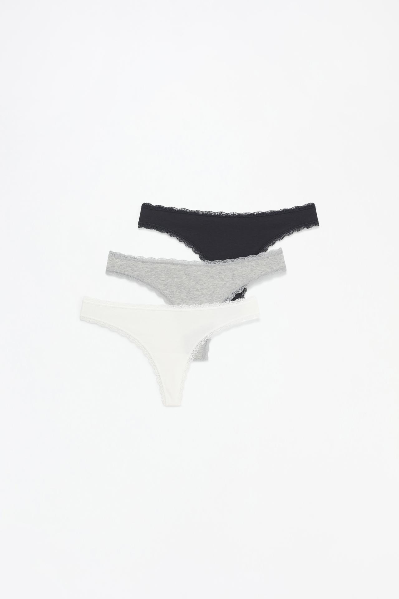 Cotton stretch Brazilian briefs (3-Pack) — VARIOUS