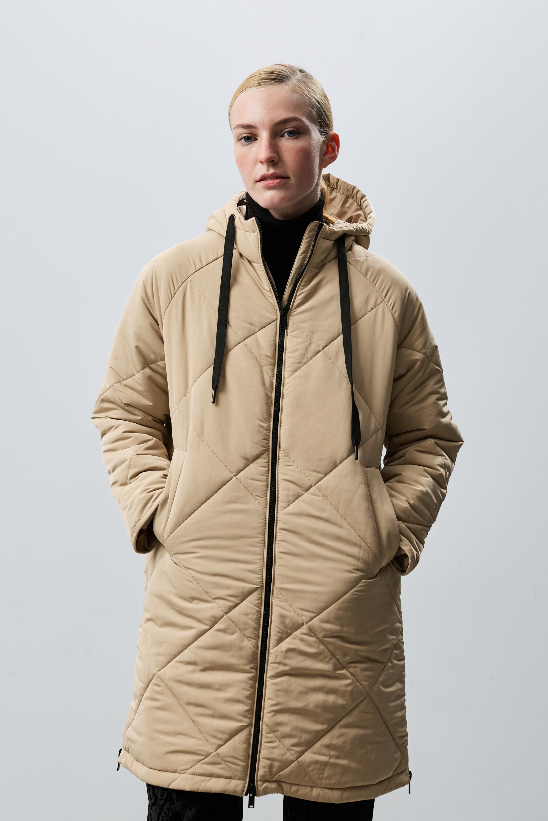 Abrigo largo acolchado