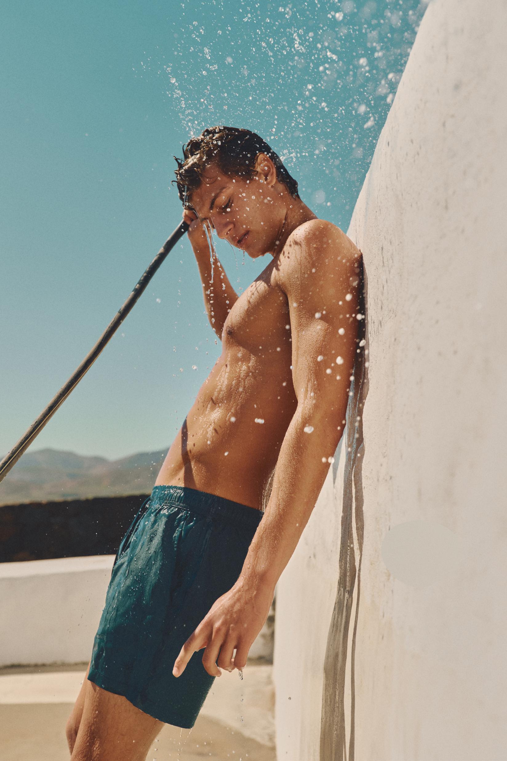 Basic regular fit swim shorts — EMERALD GREEN