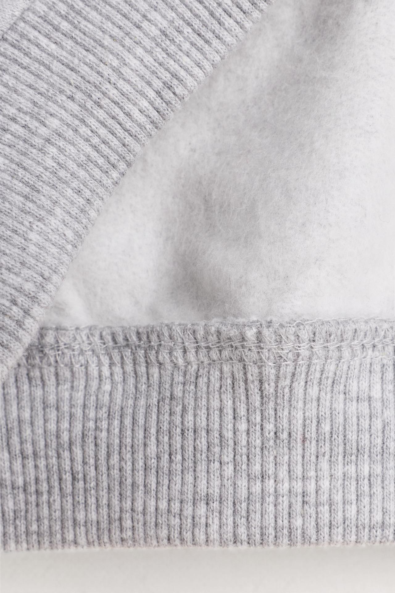 Printed hoodie — GREY MARL