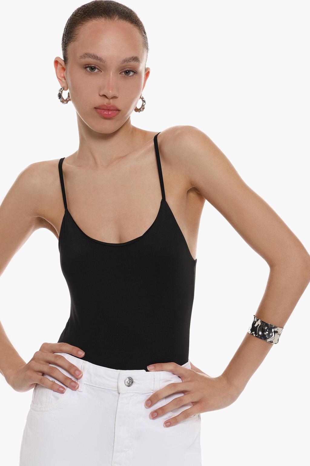 Bodysuit with thin straps