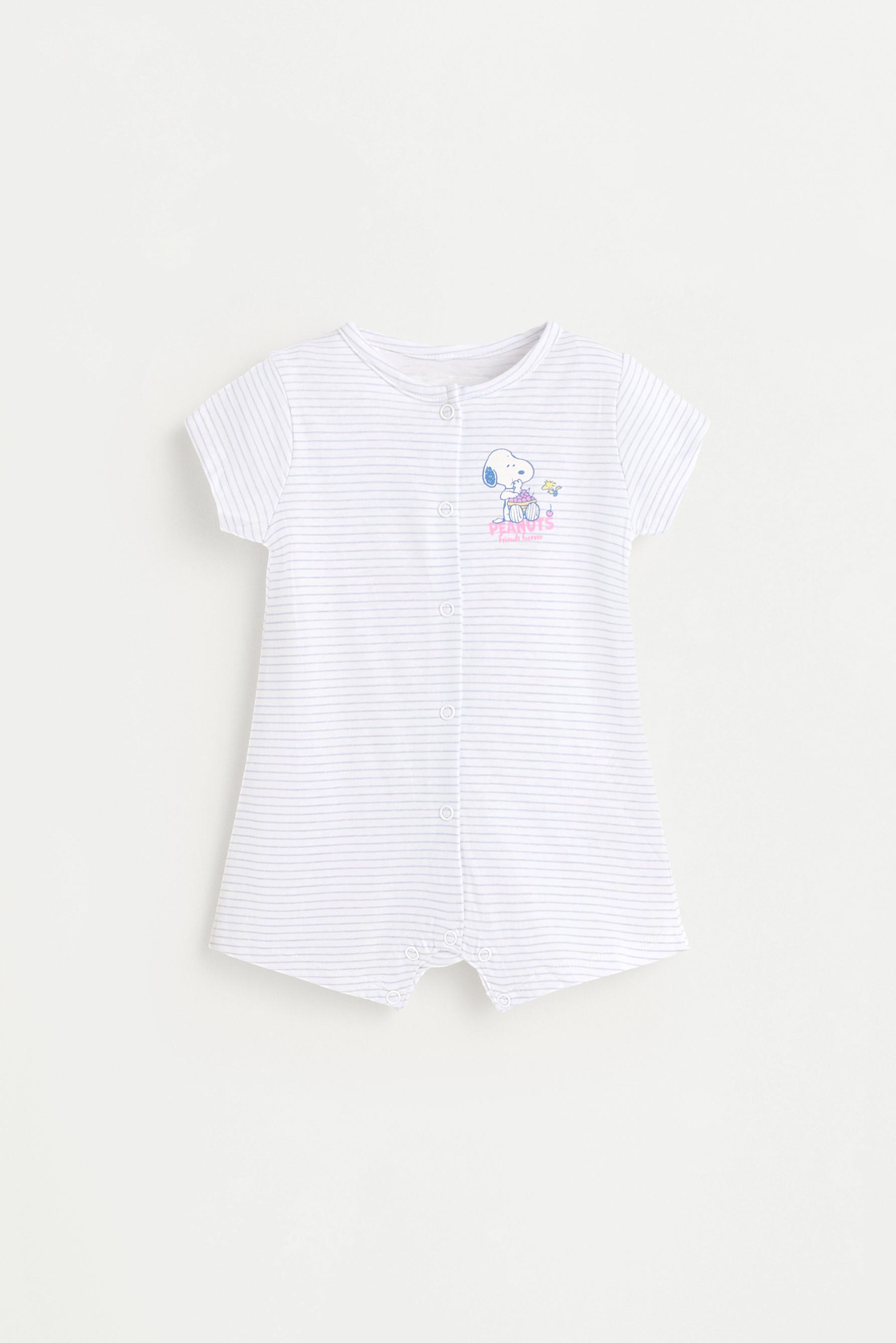 Snoopy Peanuts™ short sleepsuit — WHITE