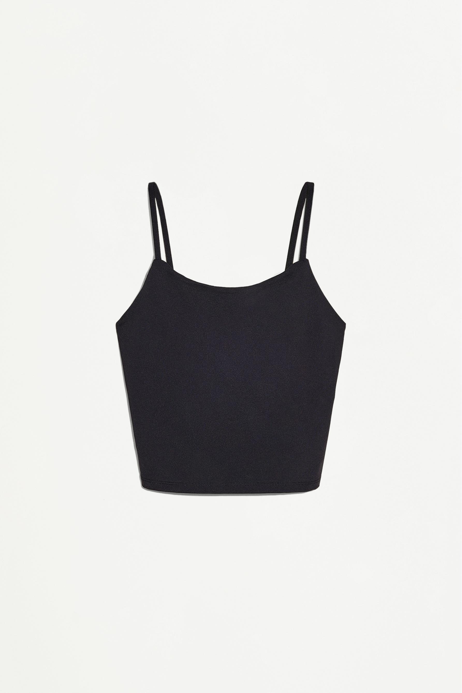 Polyamide strap top — BLACK