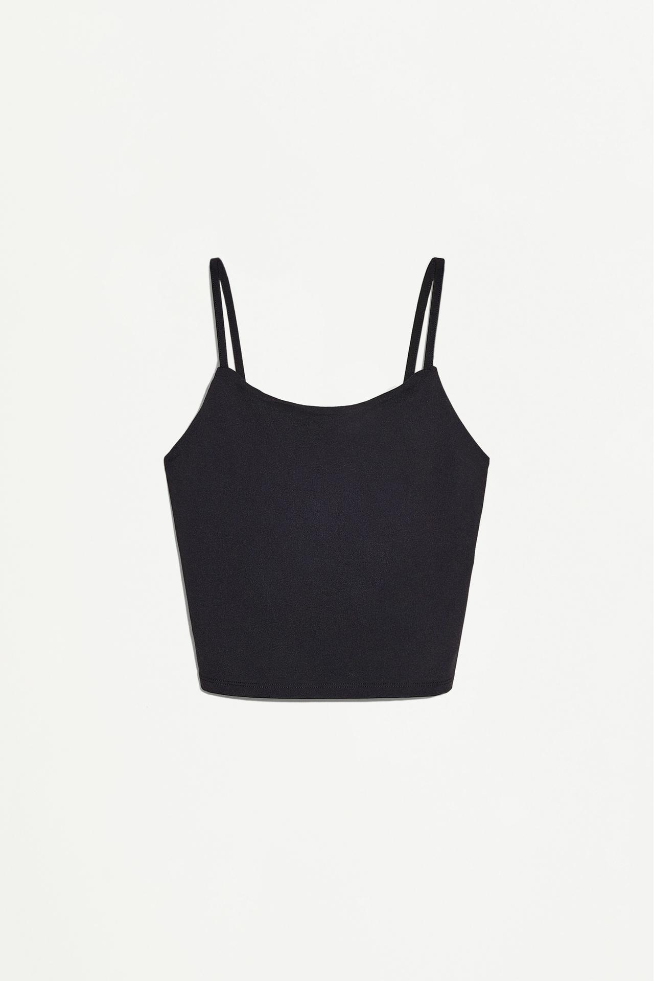 Polyamide strap top — BLACK