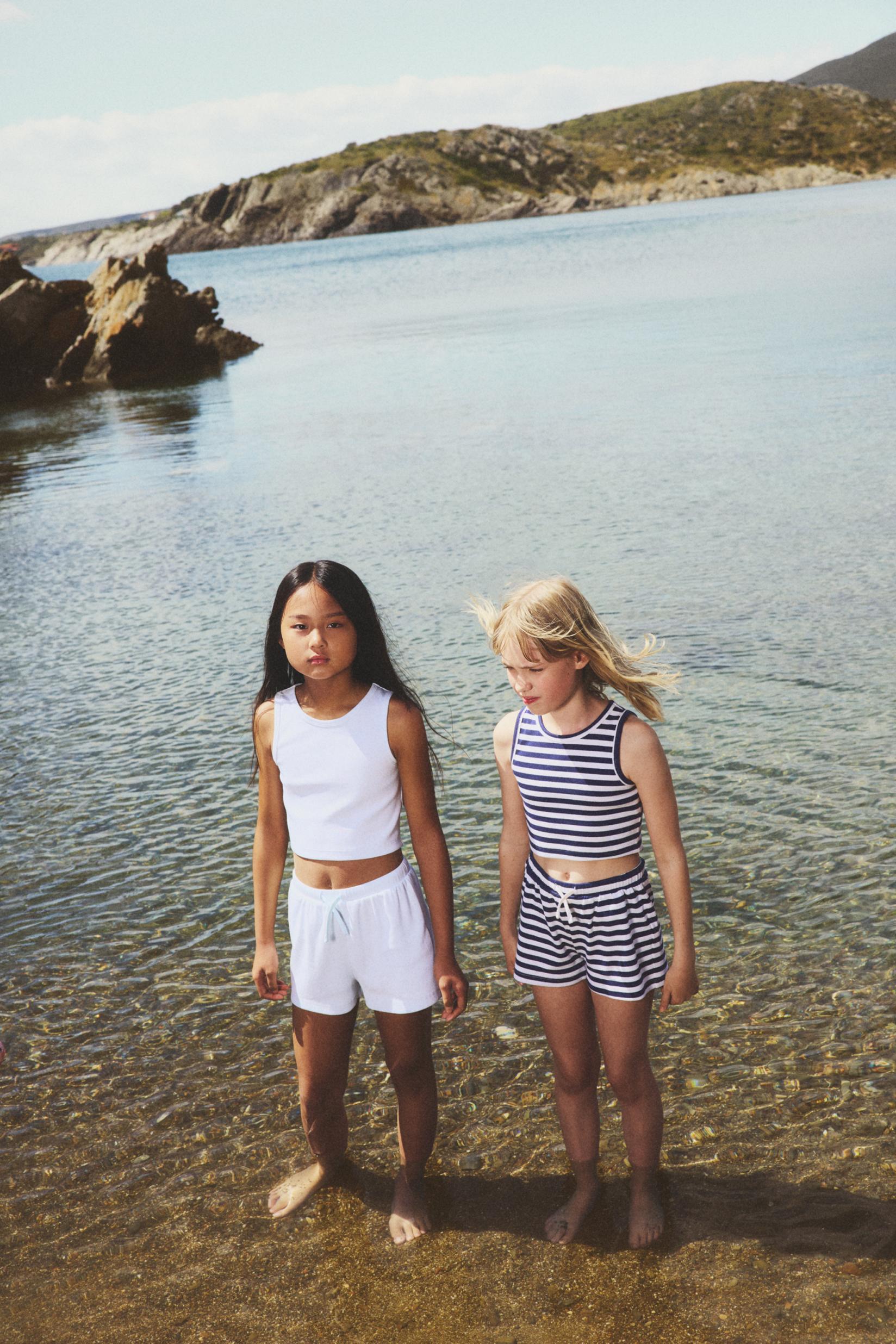 Top and shorts co-ord — WATER BLUE