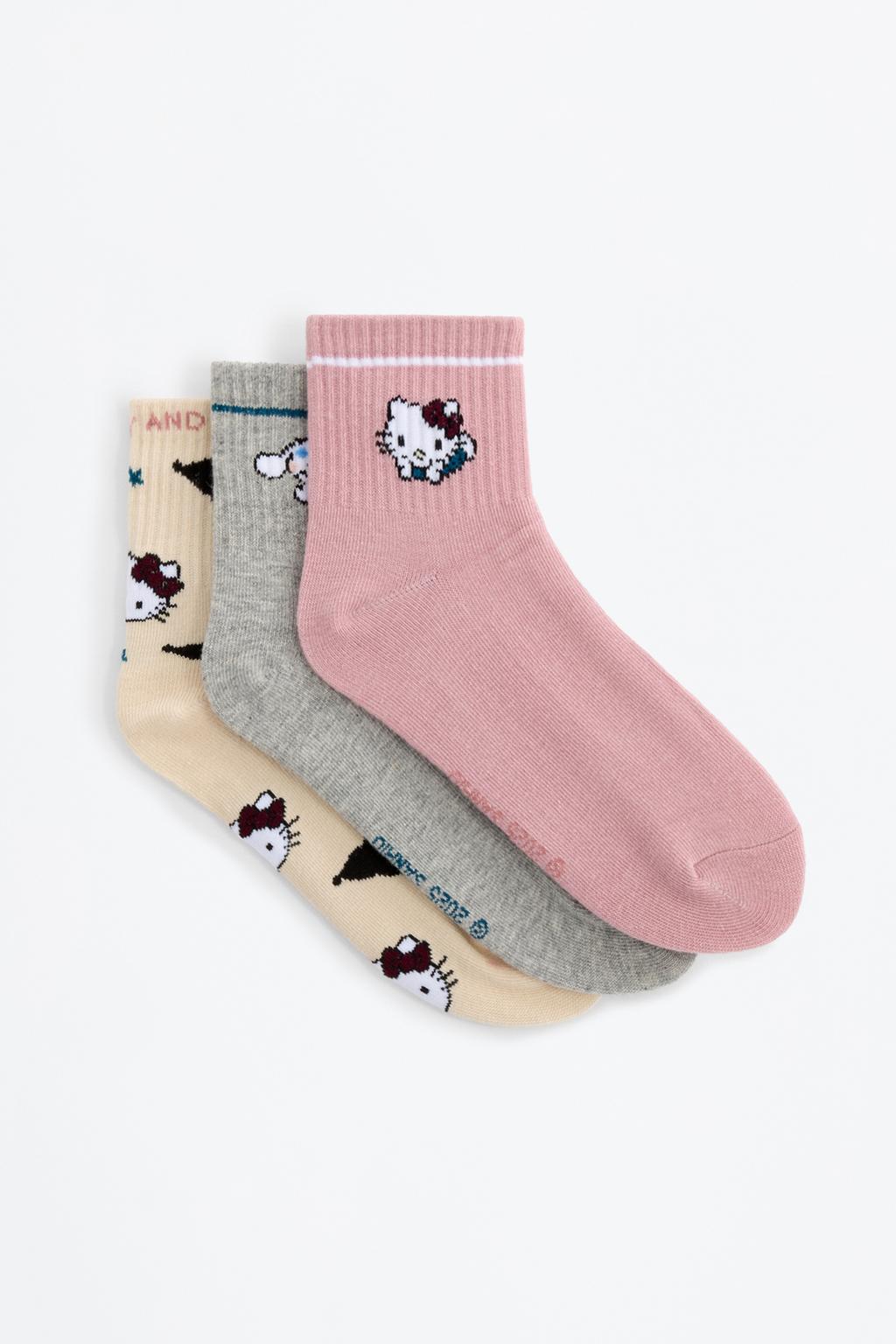 3-pack of Kuromi Hello Kitty ©SANRIO socks