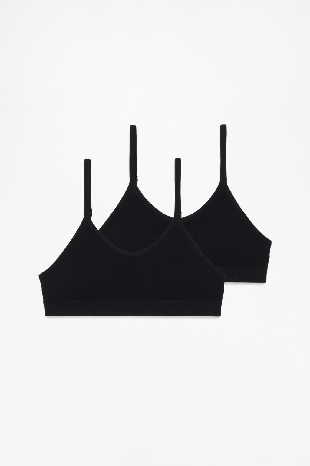 Pack of 2 seamless ribbed bras