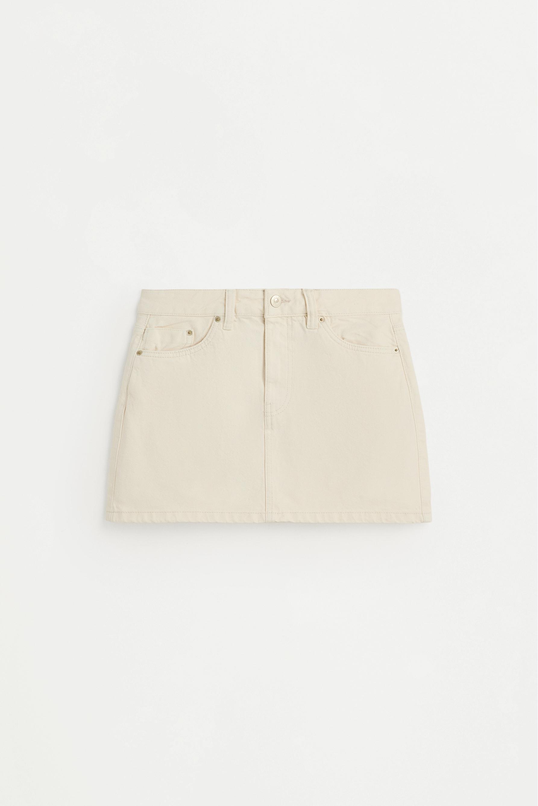 Basic denim skirt — TAN