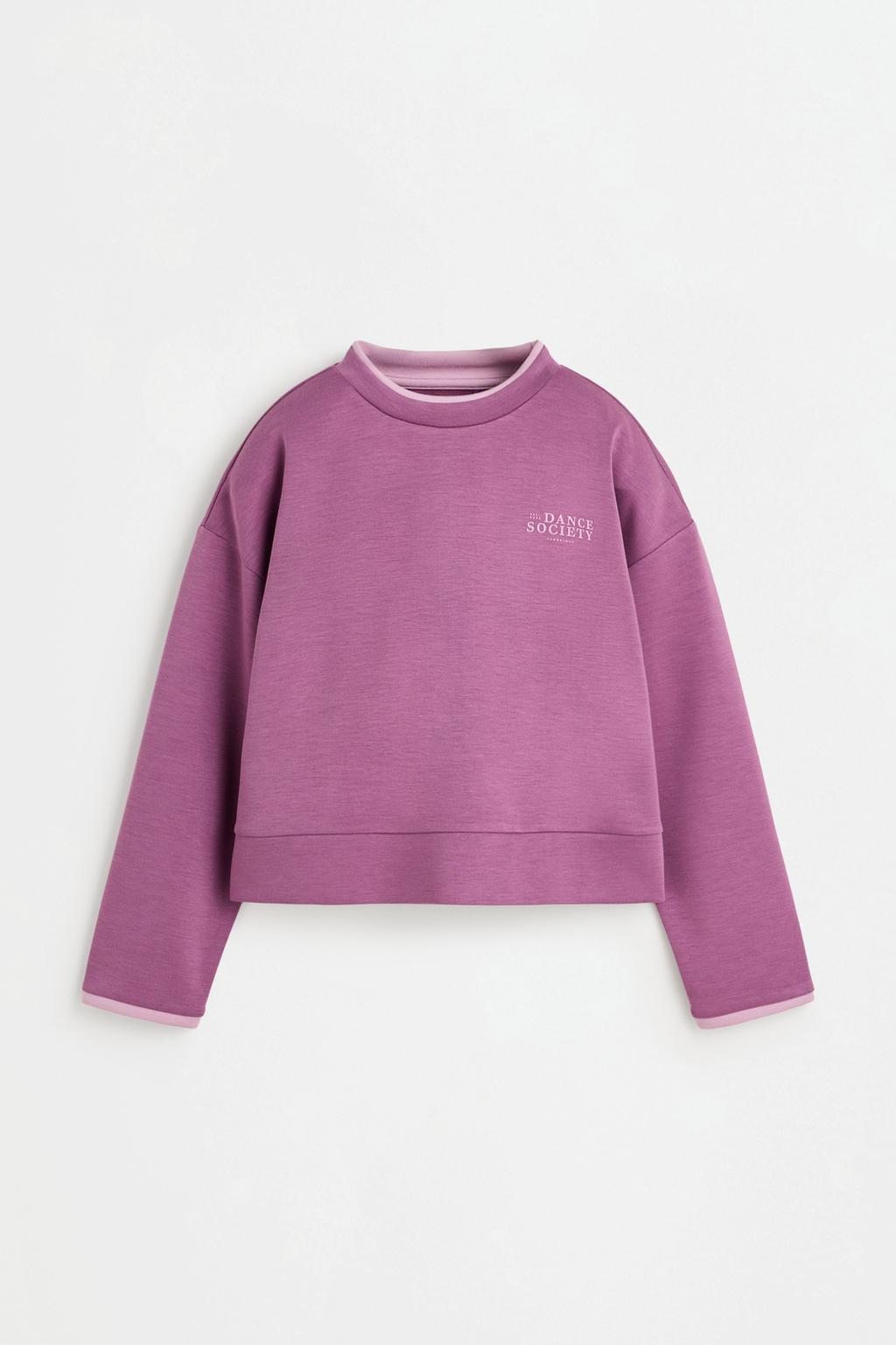 Cropped sweatshirt with text