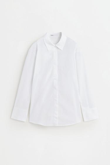 Basic striped poplin shirt — WHITE 6