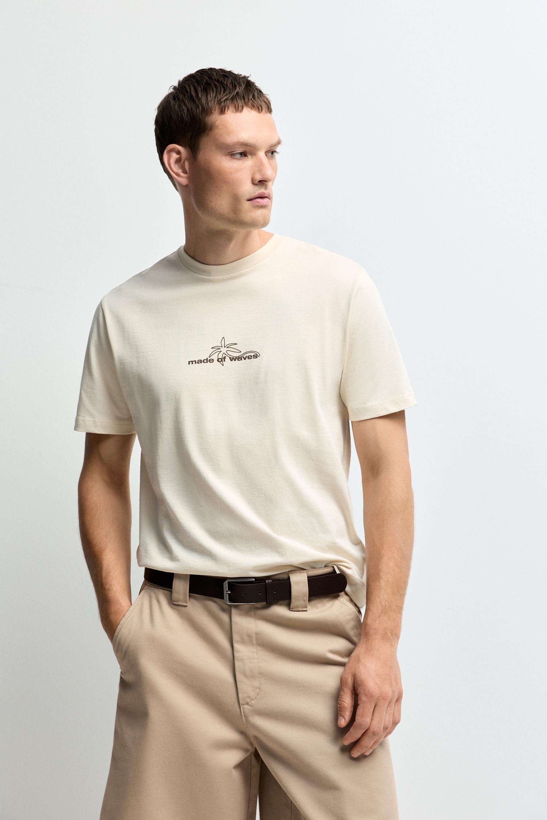 Text T-shirt — ECRU