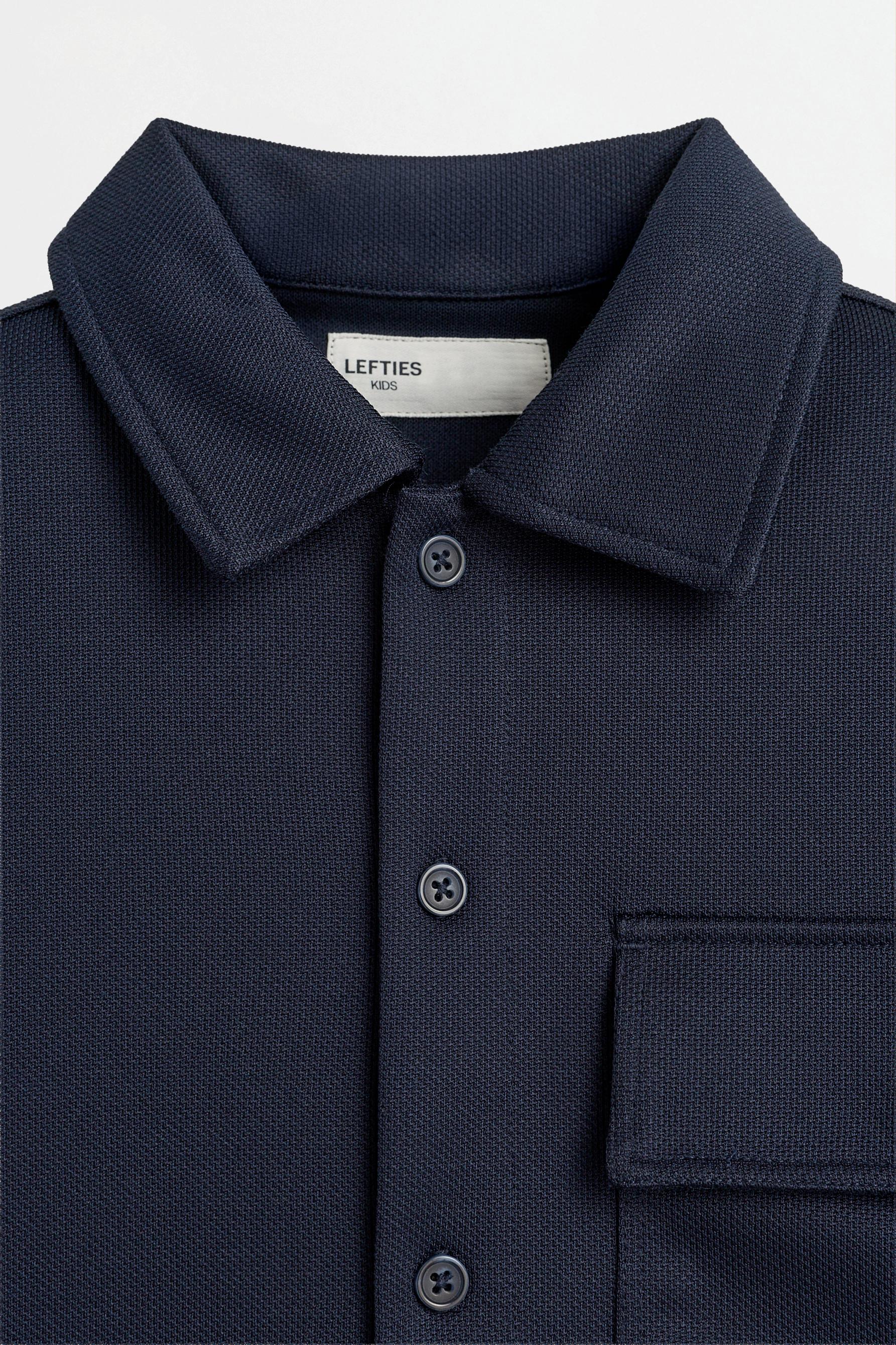 Micro piqué shirt — NAVY