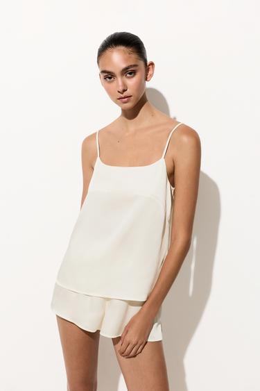 Satin short pyjamas — WHITE 2