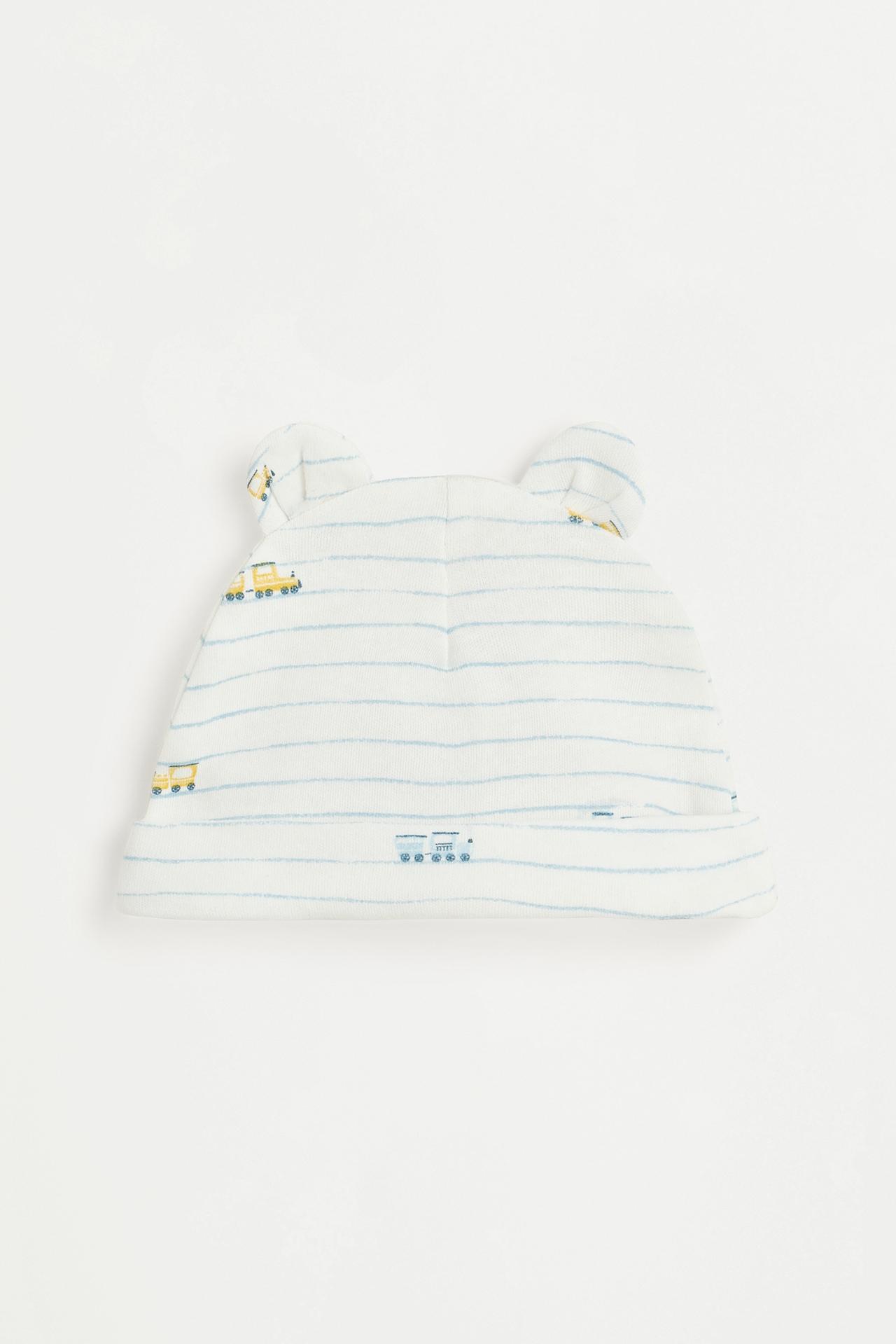 Interlock bodysuit, footed leggings and beanie set — ECRU