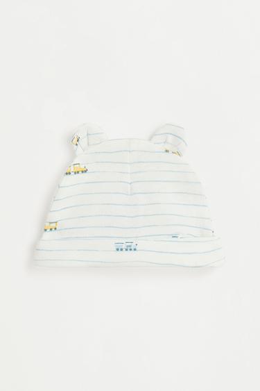 Interlock bodysuit, footed leggings and beanie set — ECRU 3