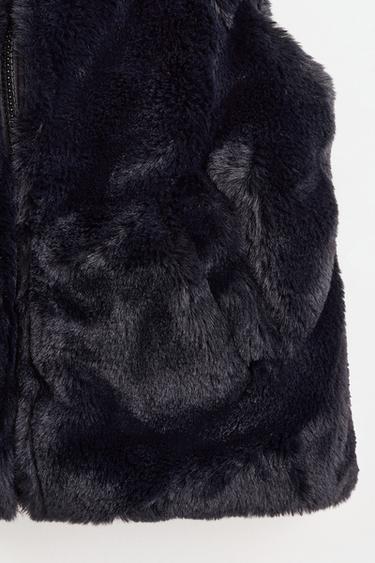 Faux fur vest — BLACK 3