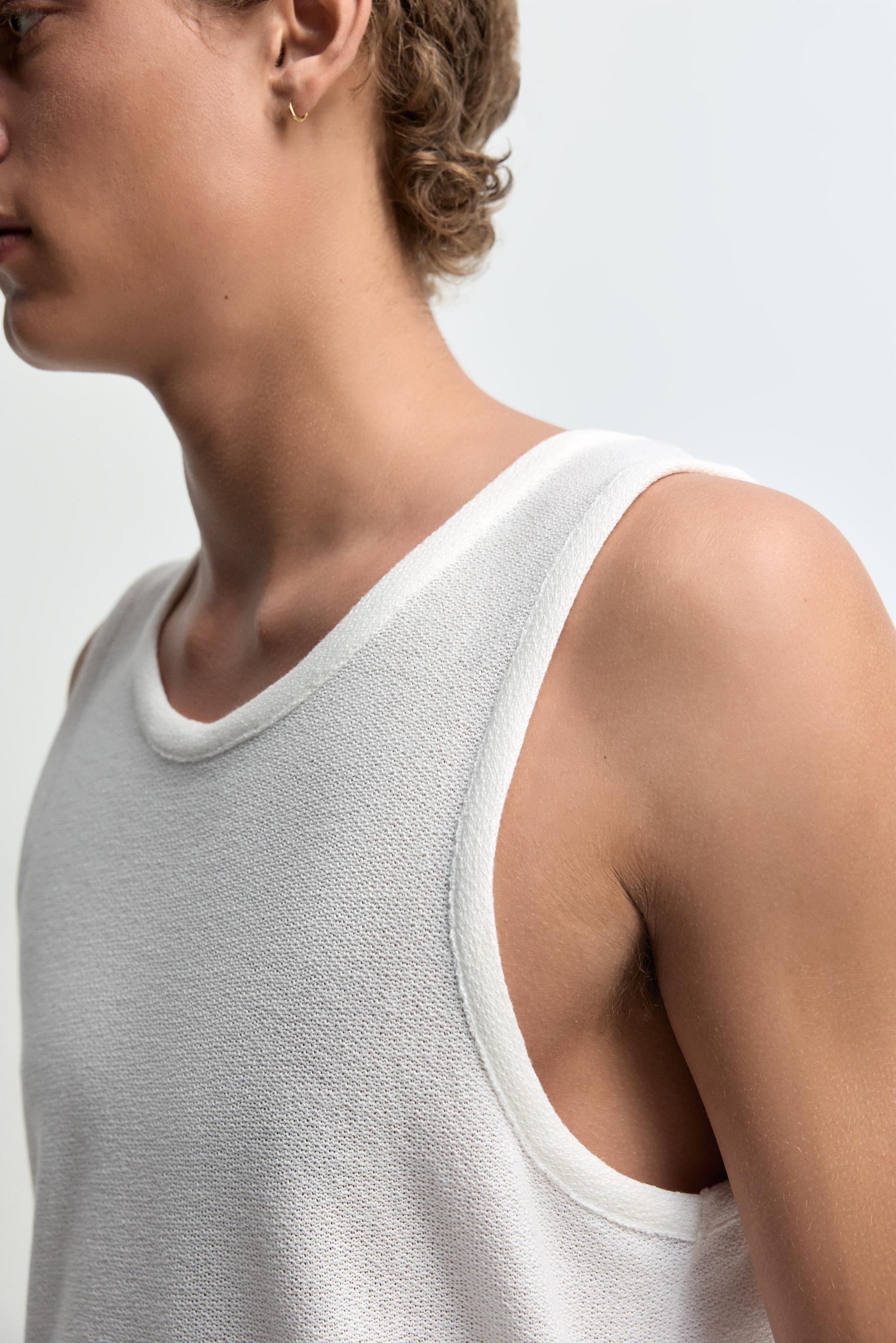 Rustic tank top — OFF WHITE