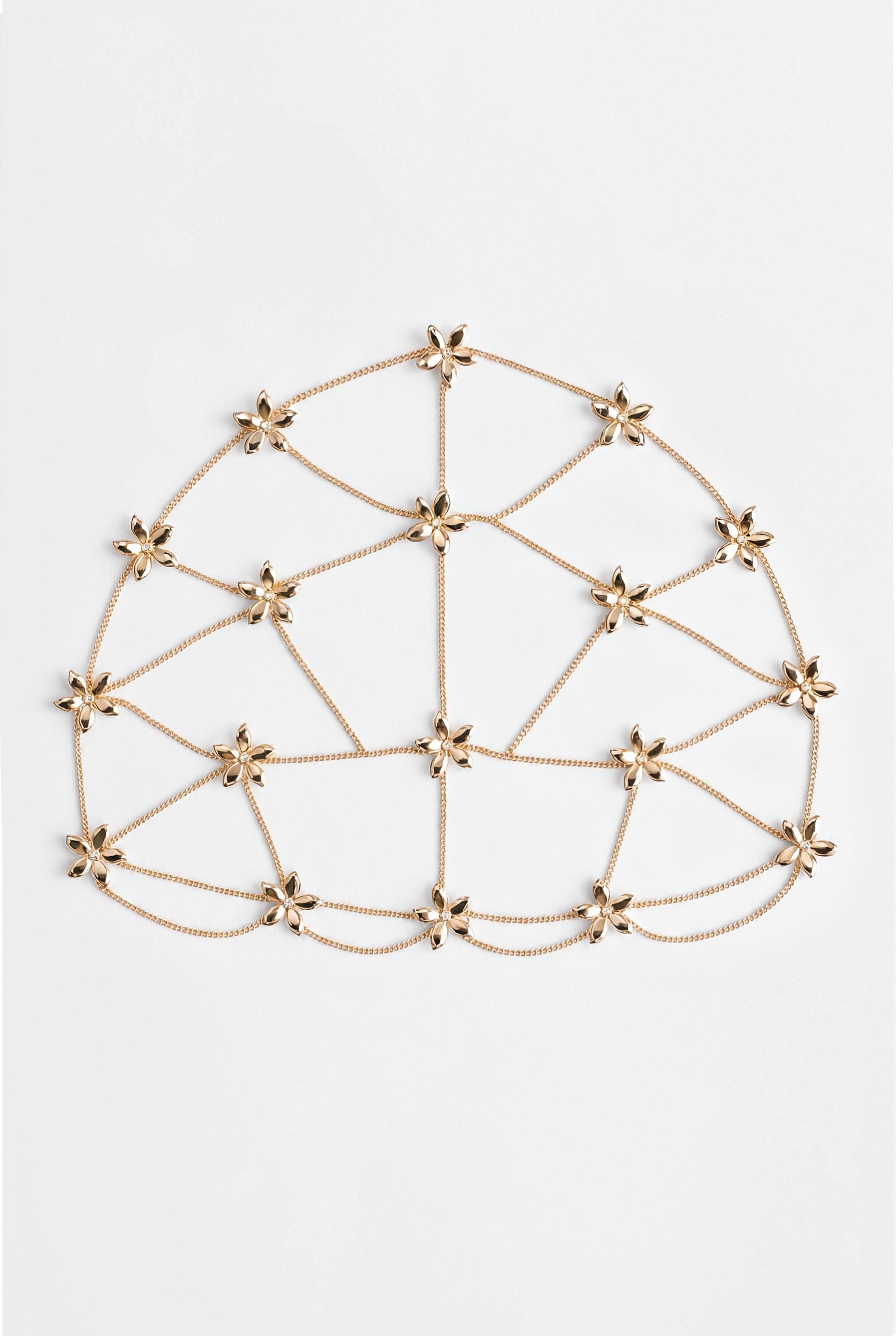 Floral chain headpiece — GOLD