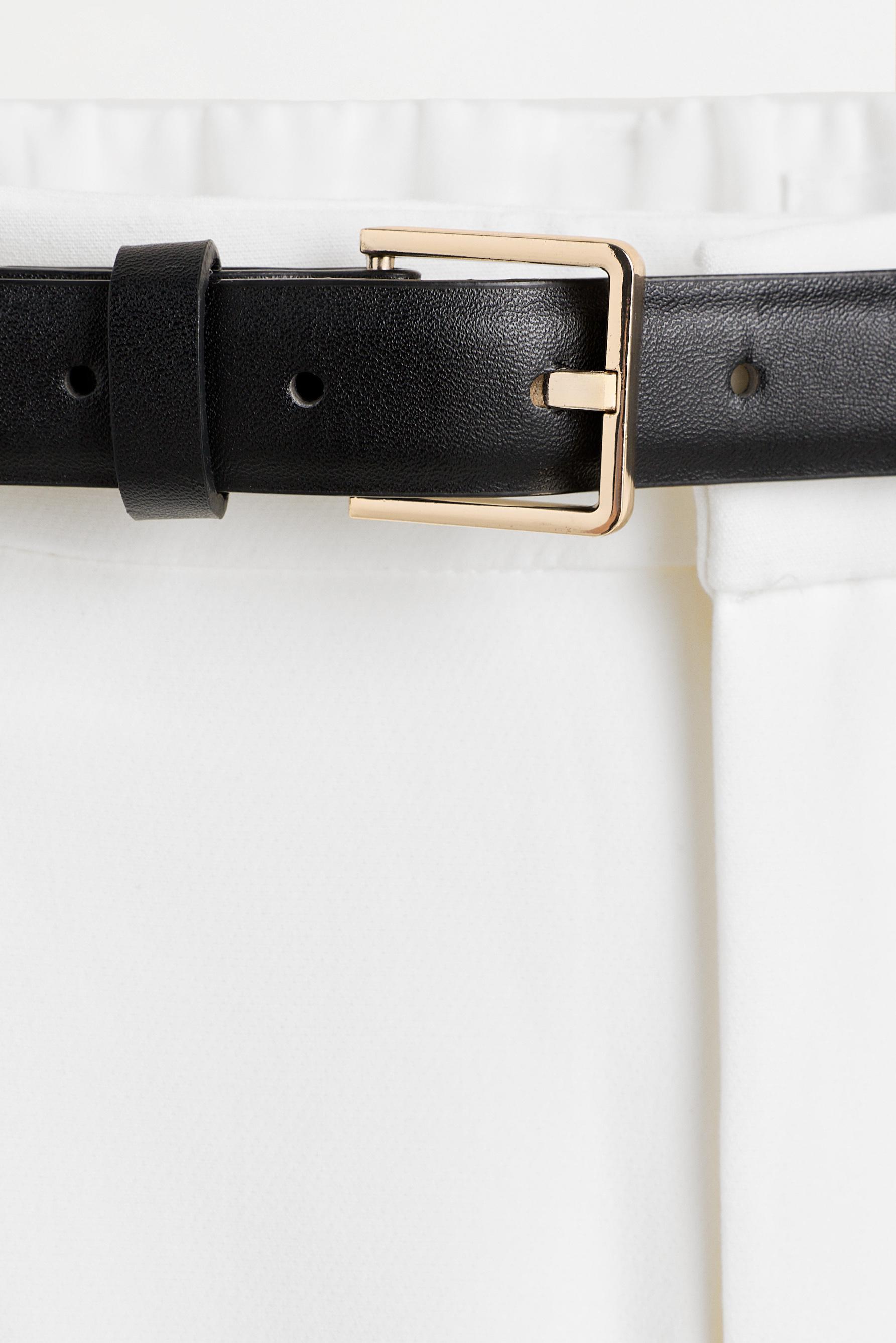 Carrot fit dress trousers — PURE WHITE
