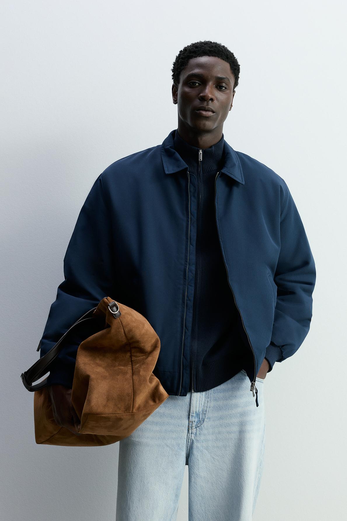 Cazadora acolchada cuello camisero