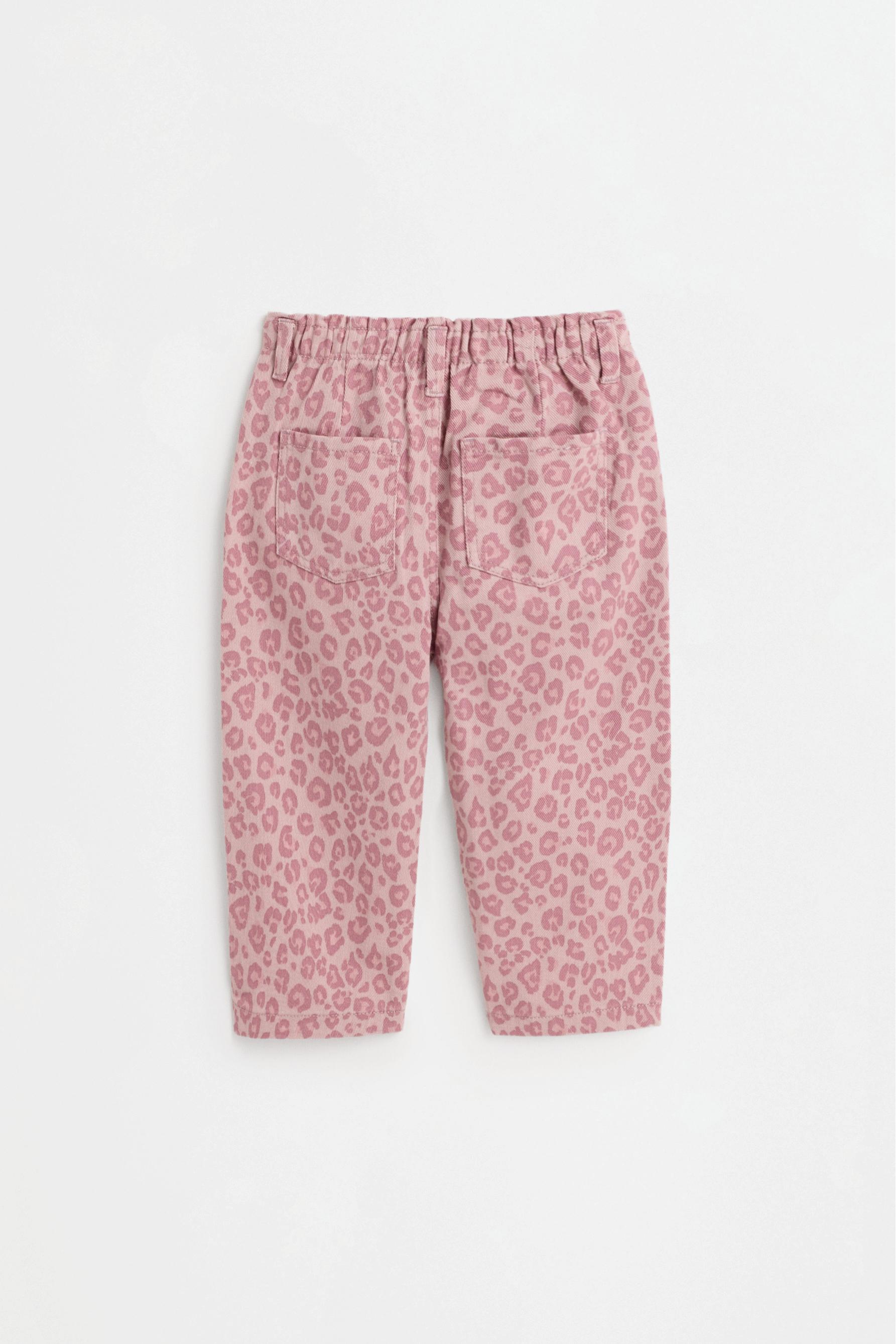 Animal print wide-leg trousers — MEDIUM PINK