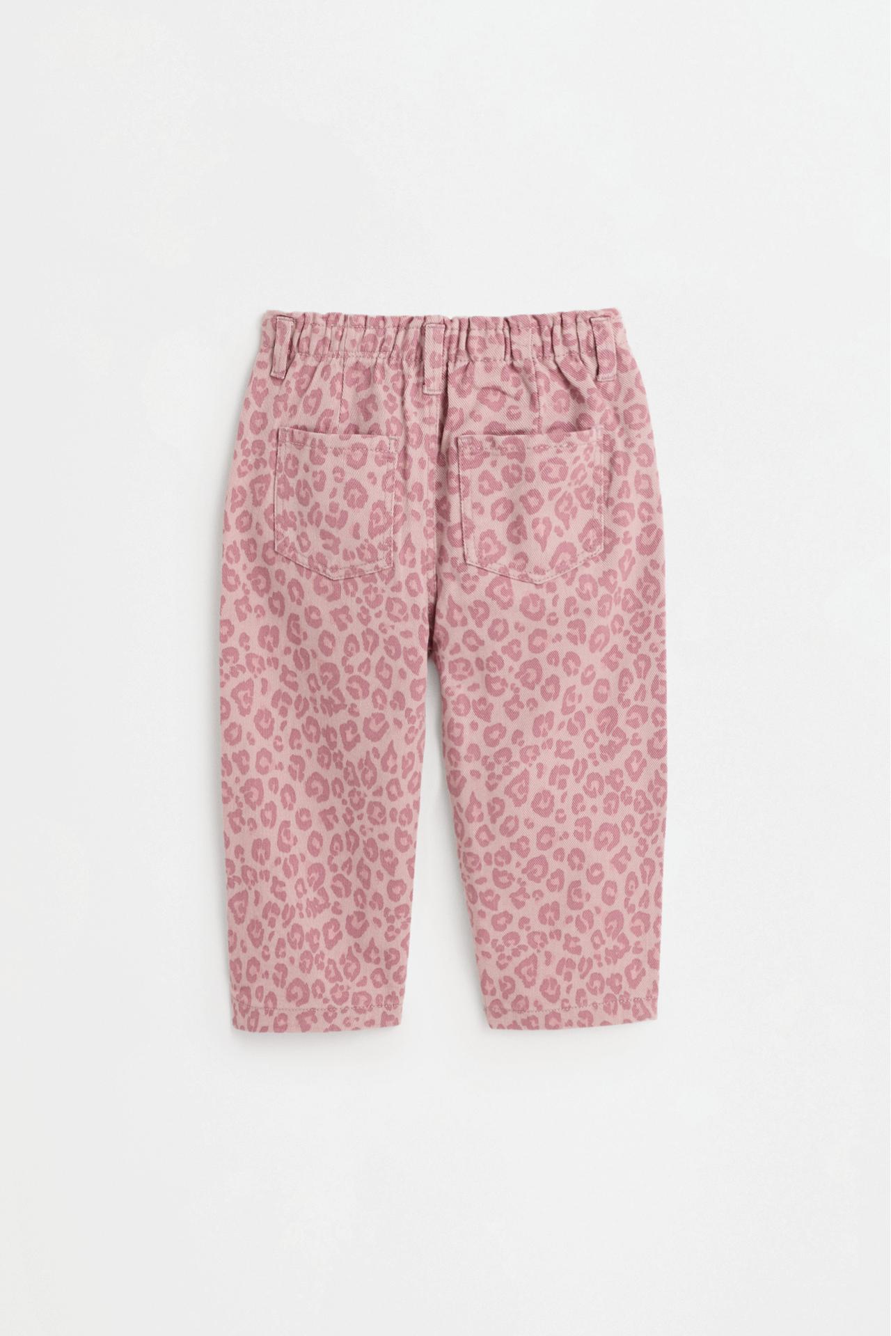 Animal print wide-leg trousers — MEDIUM PINK