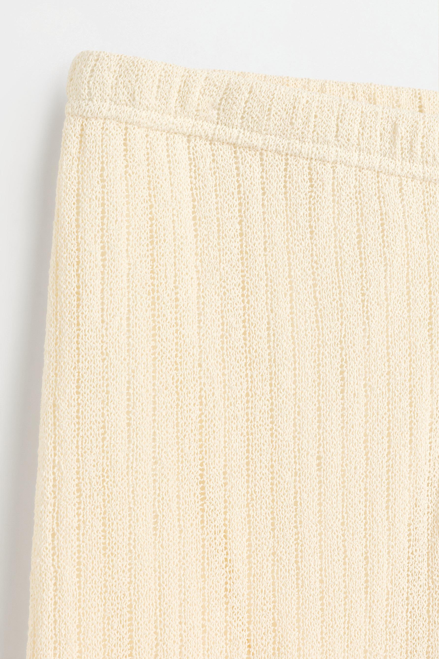 Rustic knit trousers — ECRU