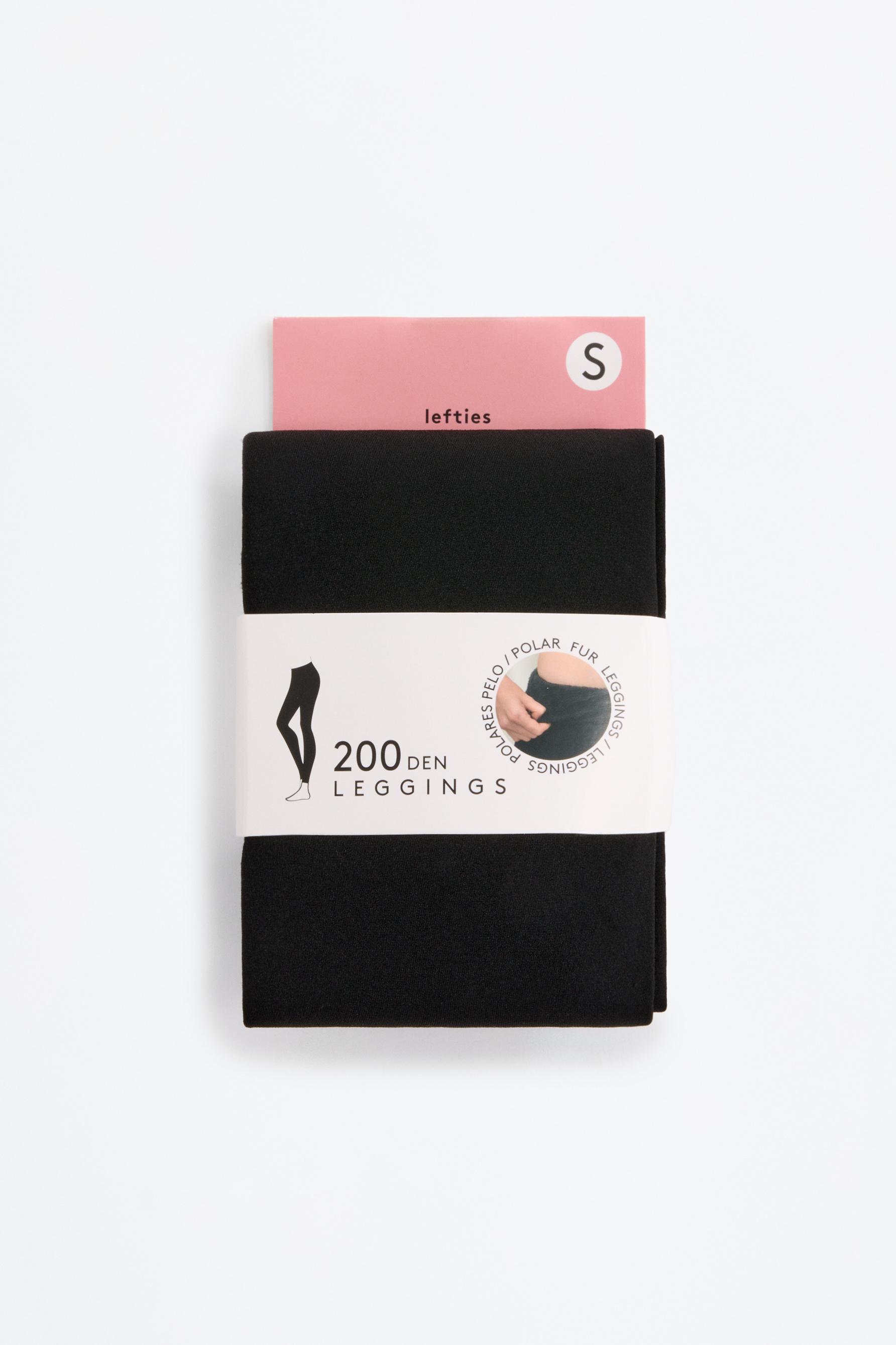 200 denier thermal leggings — BLACK