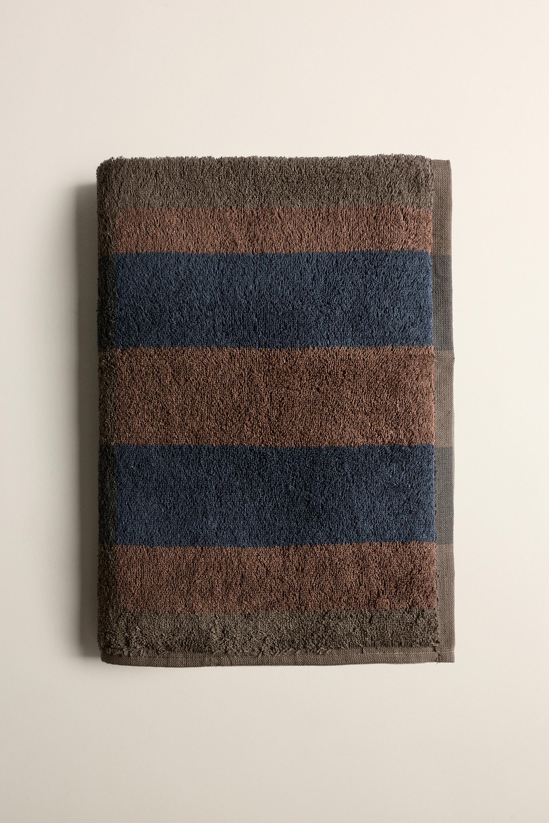Toalla de baño rayas 140 x 70 cm