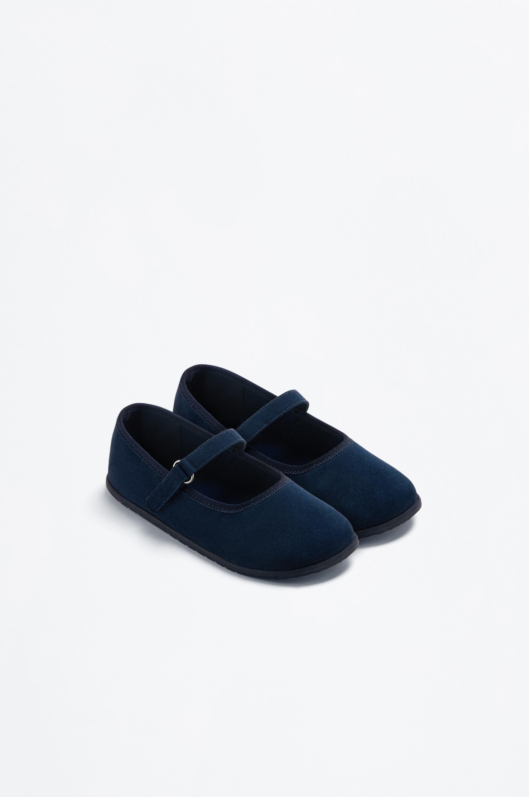 BAREFOOT MARY JANE BALLET FLAT — NAVY BLUE