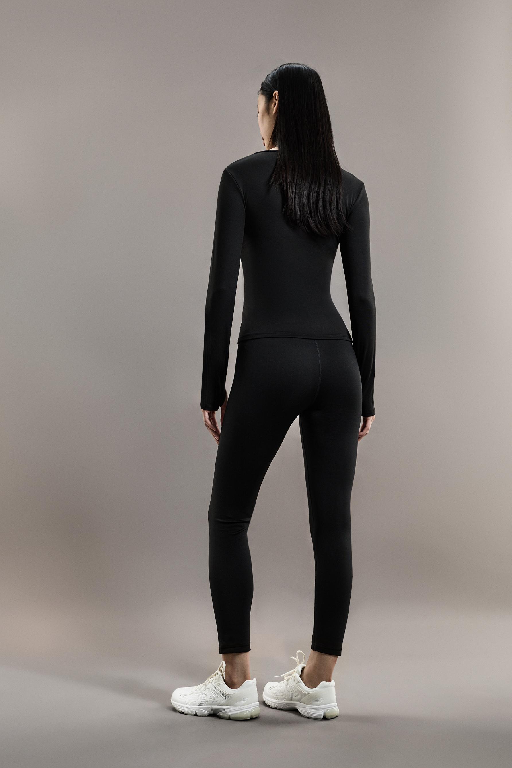Medium-weight thermal leggings (-7ºC to 9ºC) — BLACK